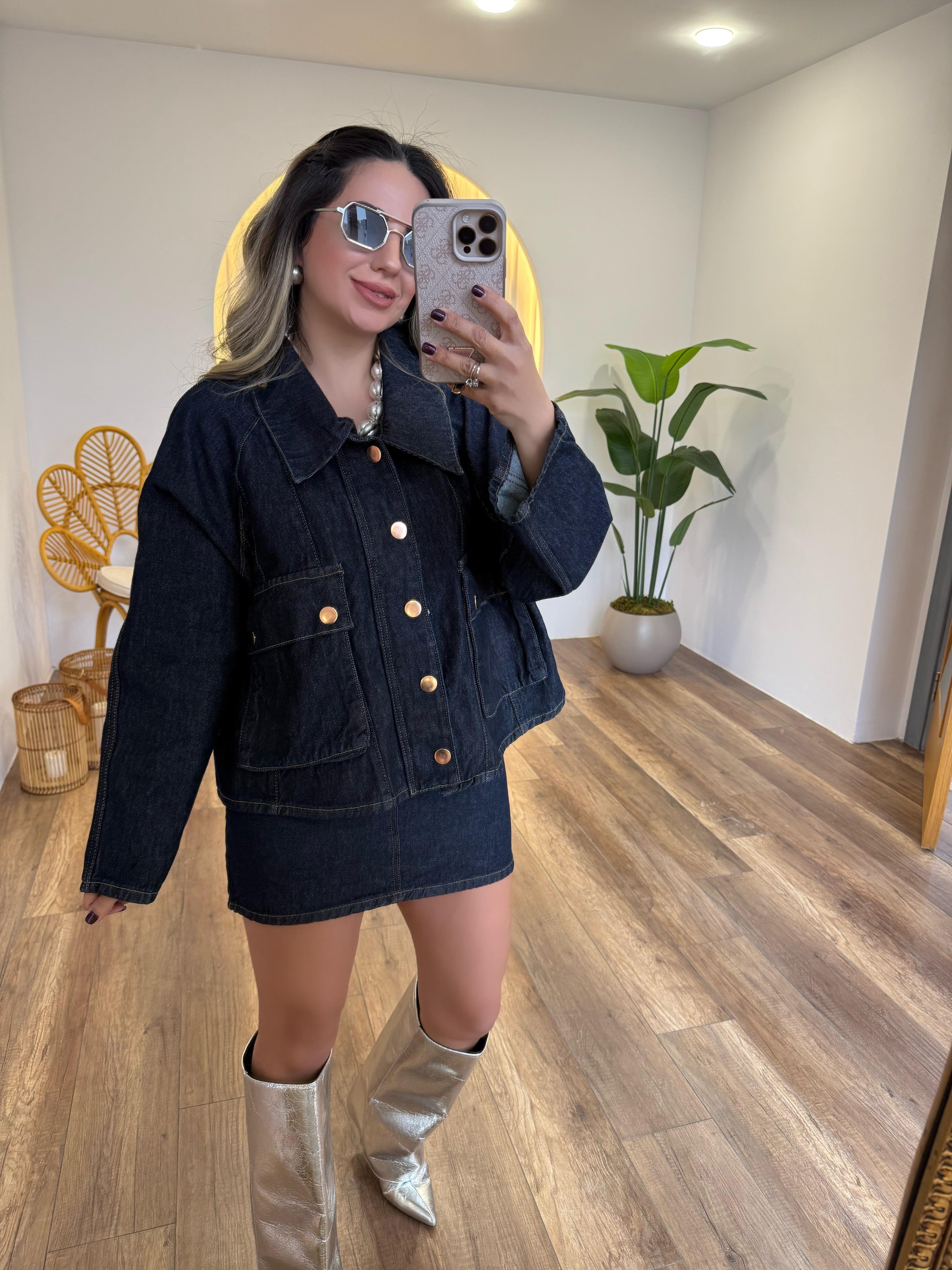 9316 Torba Cepli Denim Gömlek