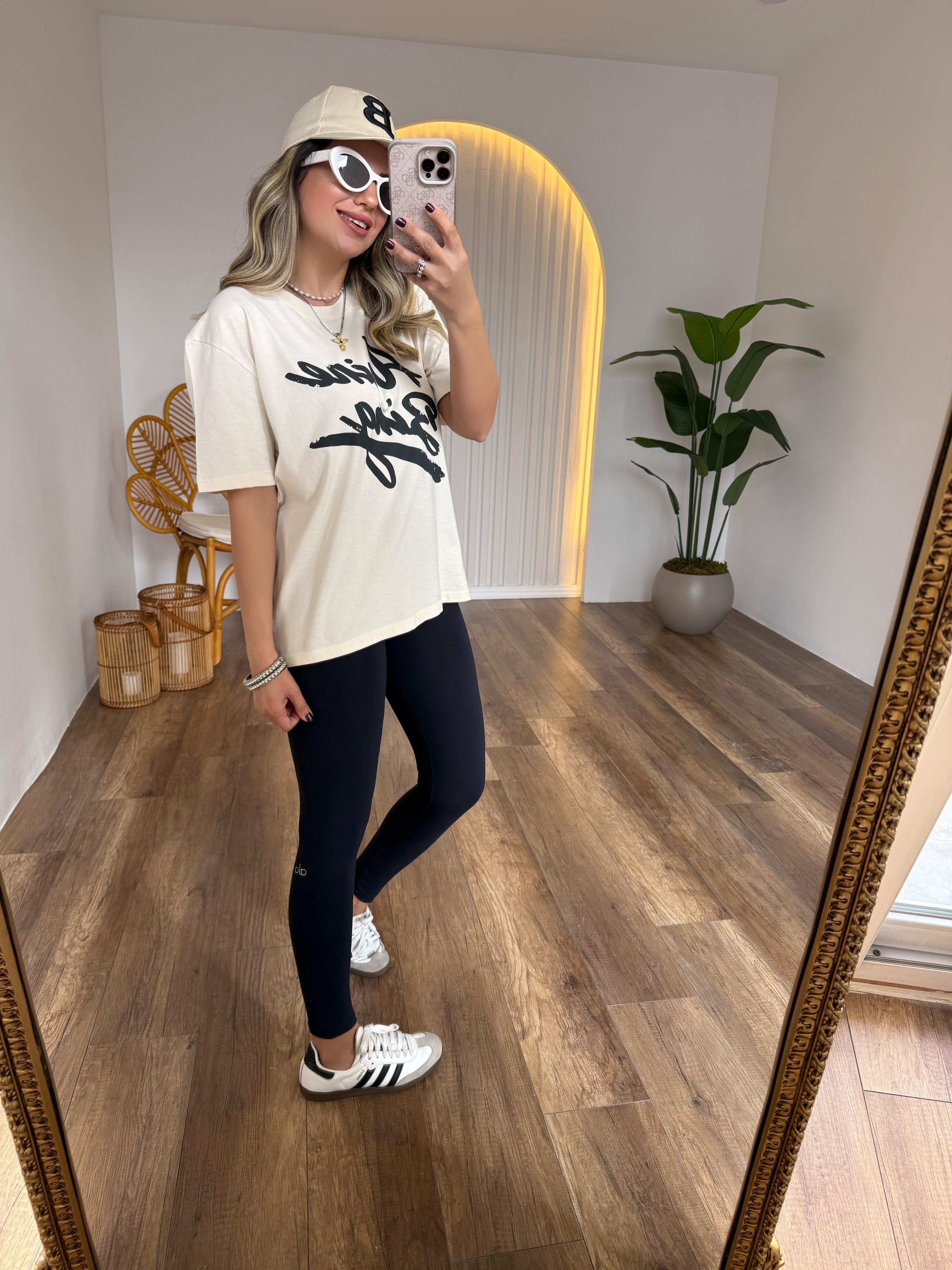 9321 Siyah Baskılı Tshirt