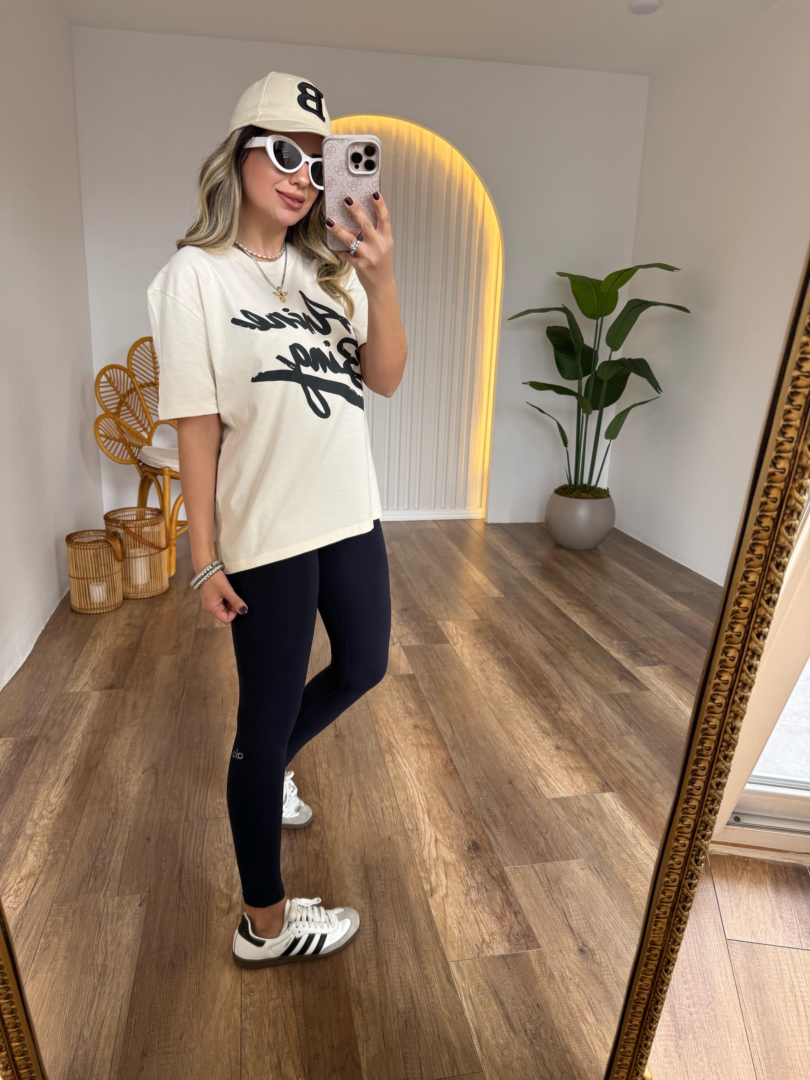 9321 Siyah Baskılı Tshirt