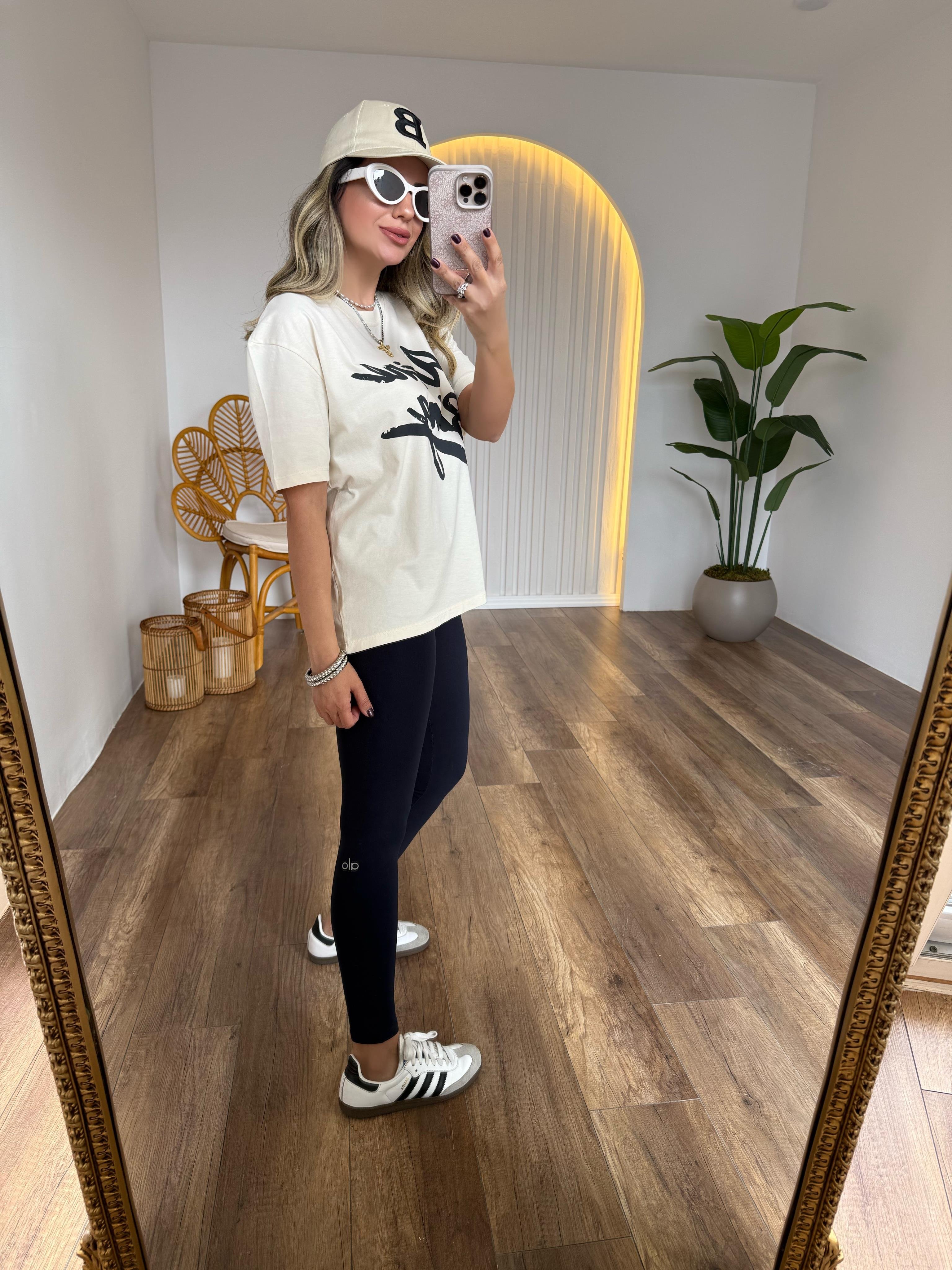 9321 Siyah Baskılı Tshirt