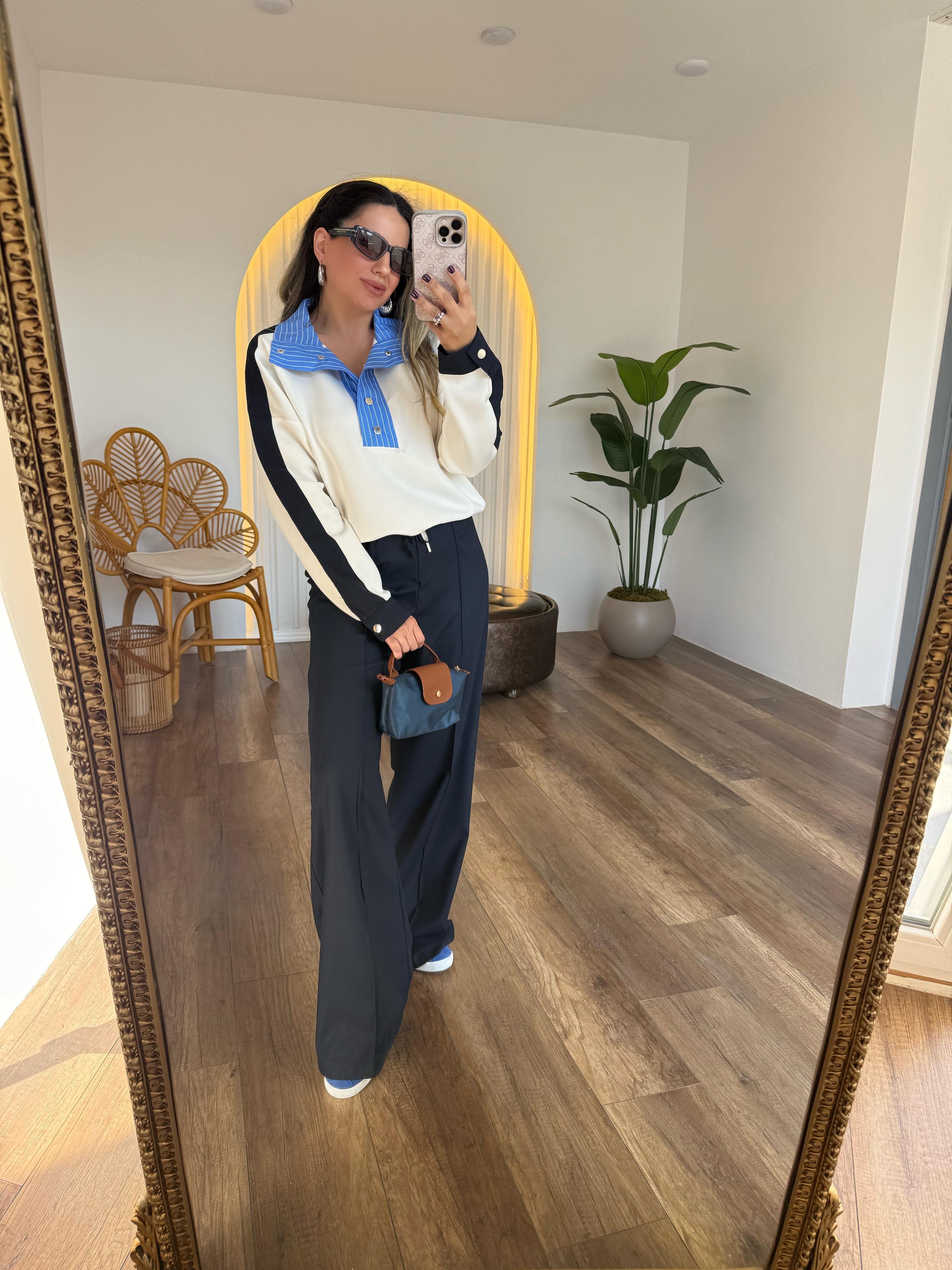 9328 Çıtçıtlı Sweatshirt