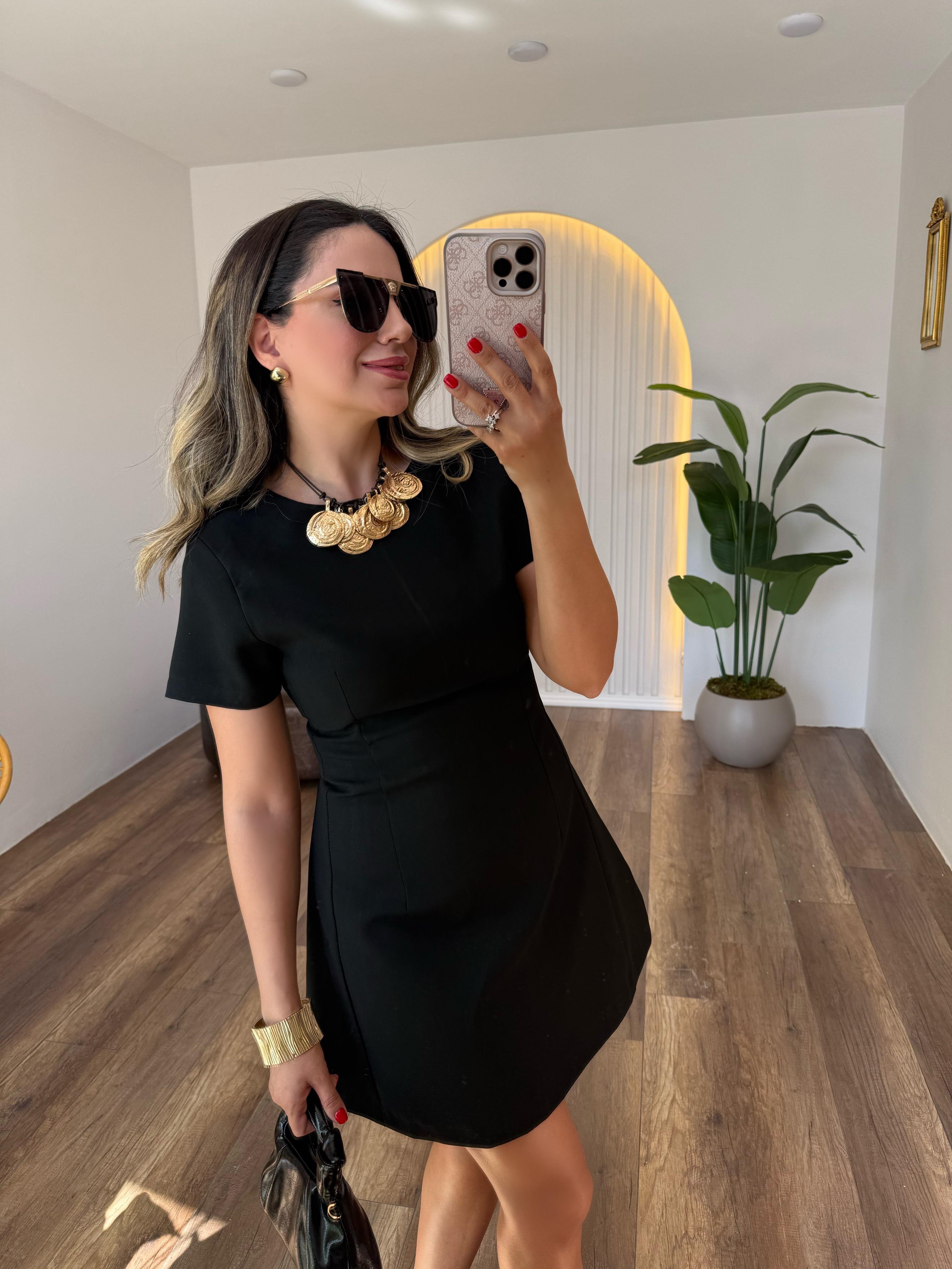 9372 Yarım Kol Orj Marka Elbise