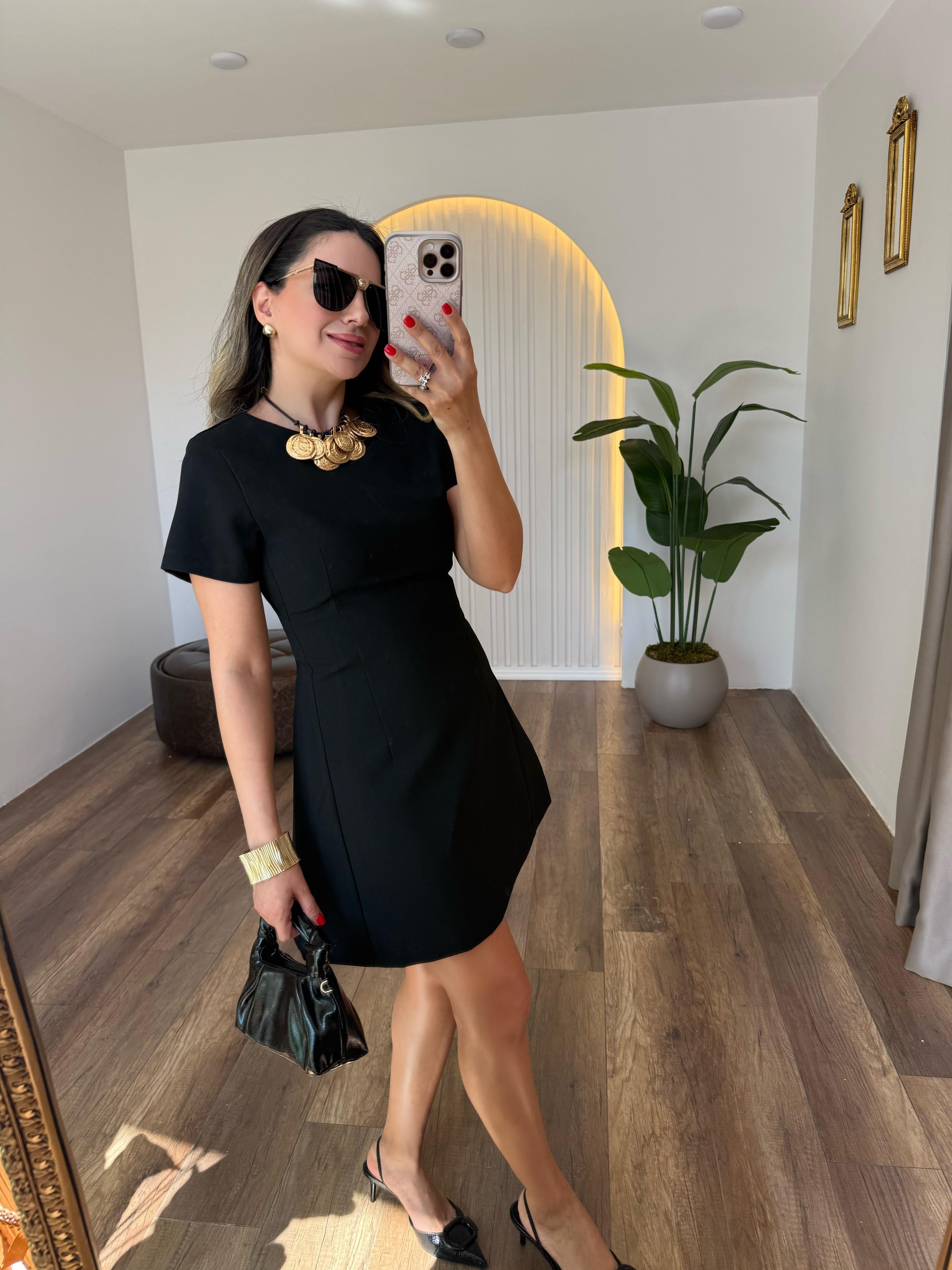 9372 Yarım Kol Orj Marka Elbise