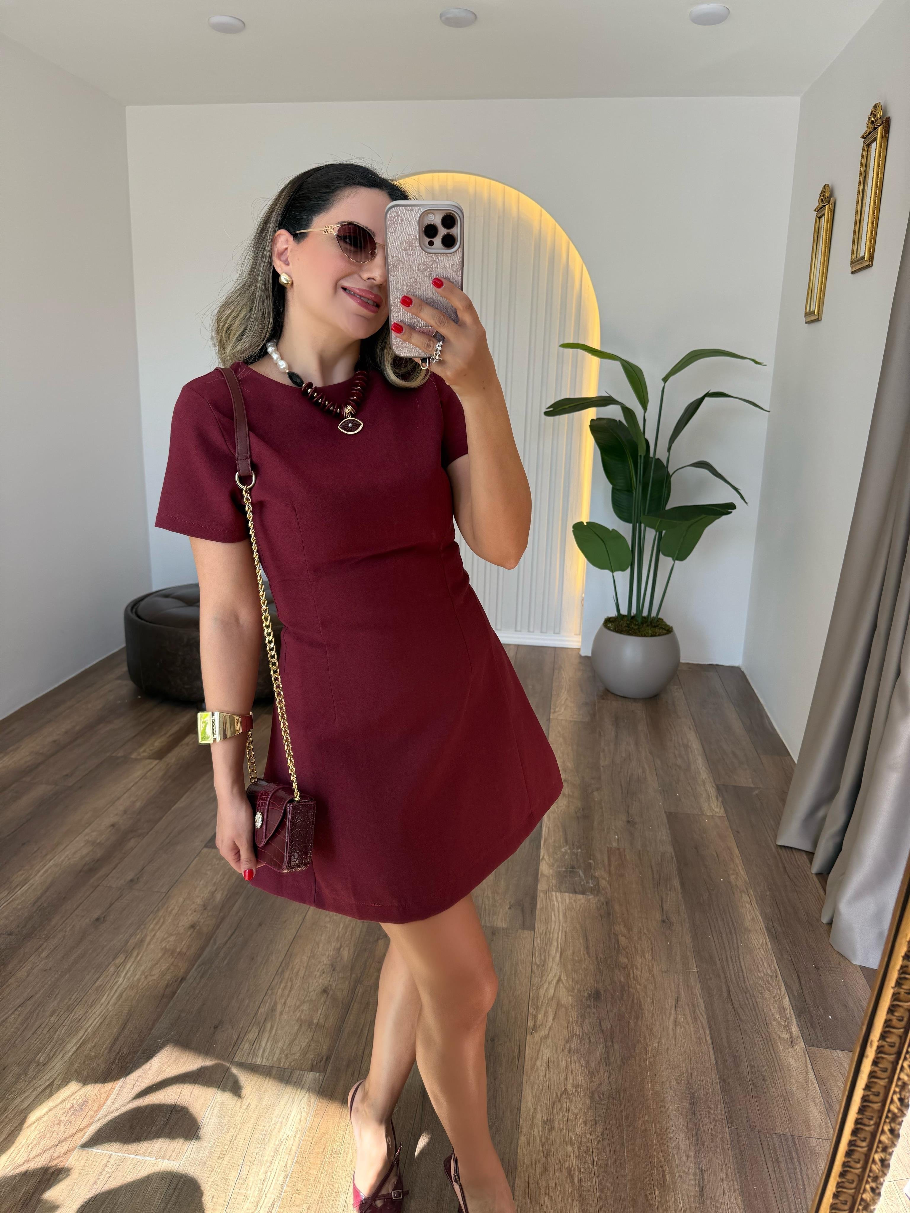 9372 Yarım Kol Orj Marka Elbise