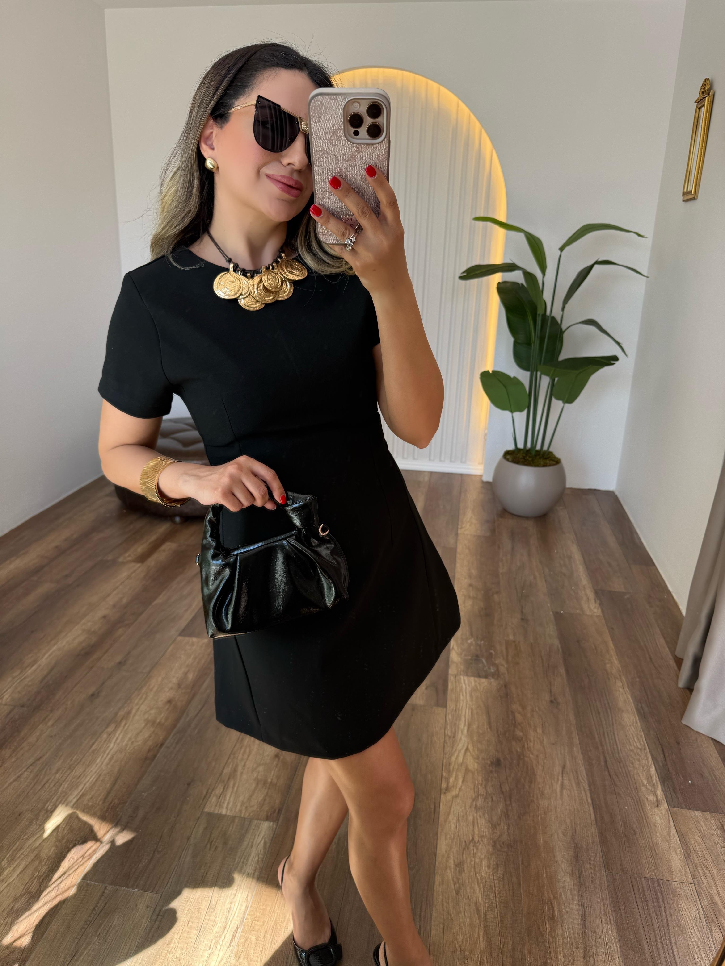 9372 Yarım Kol Orj Marka Elbise