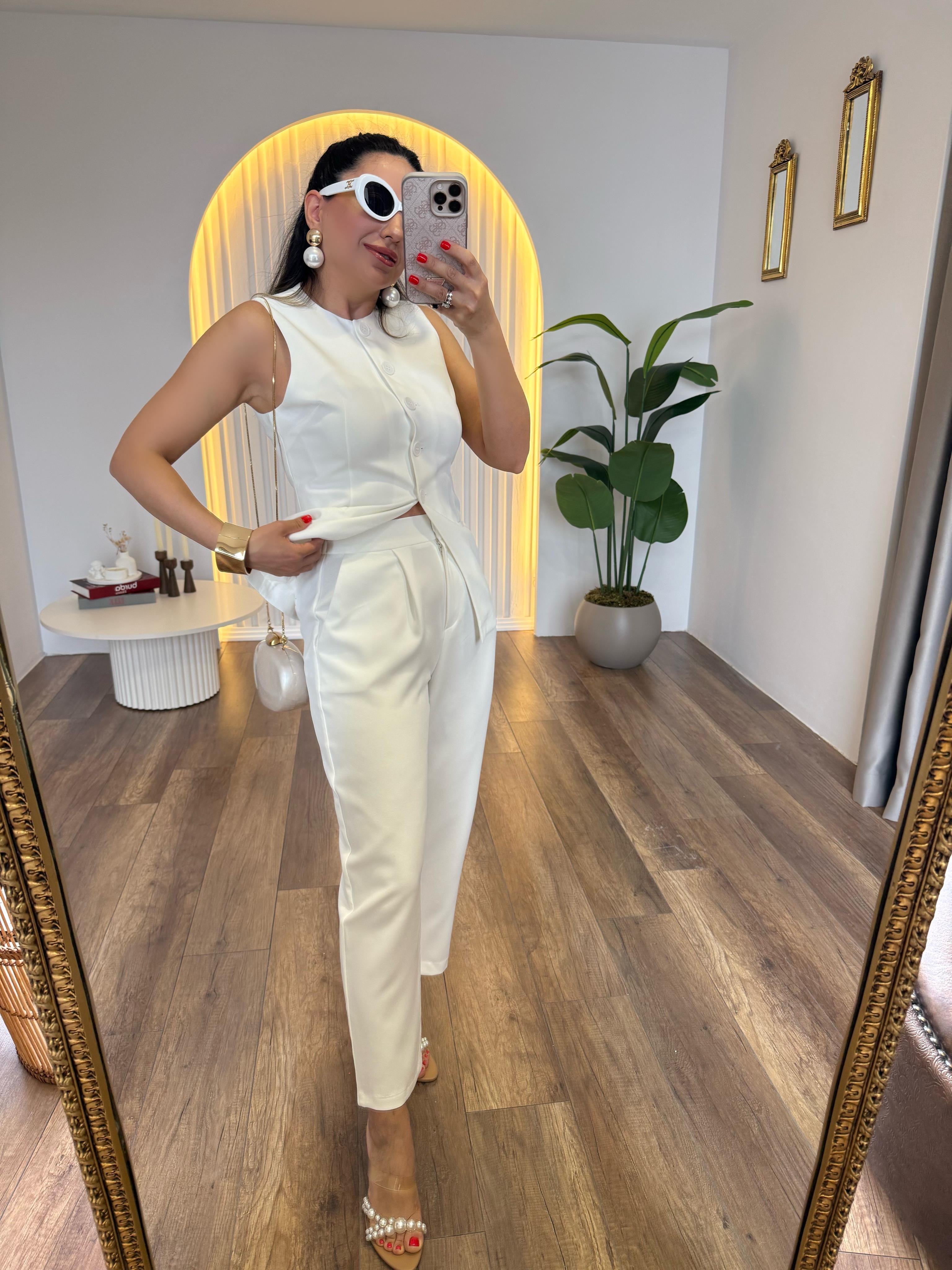 9459 Arka Beli Lastikli Pantolon