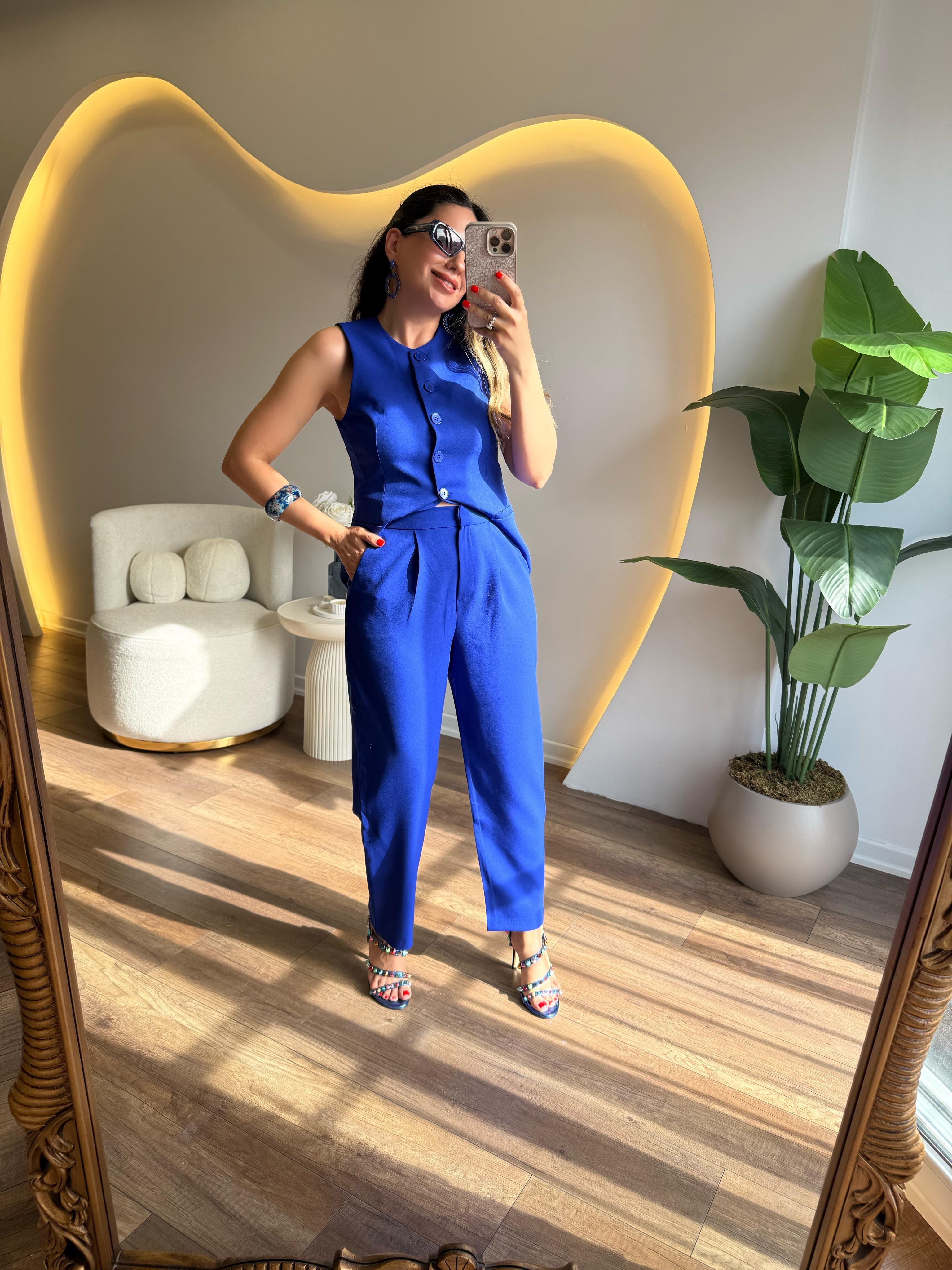 9459 Arka Beli Lastikli Pantolon