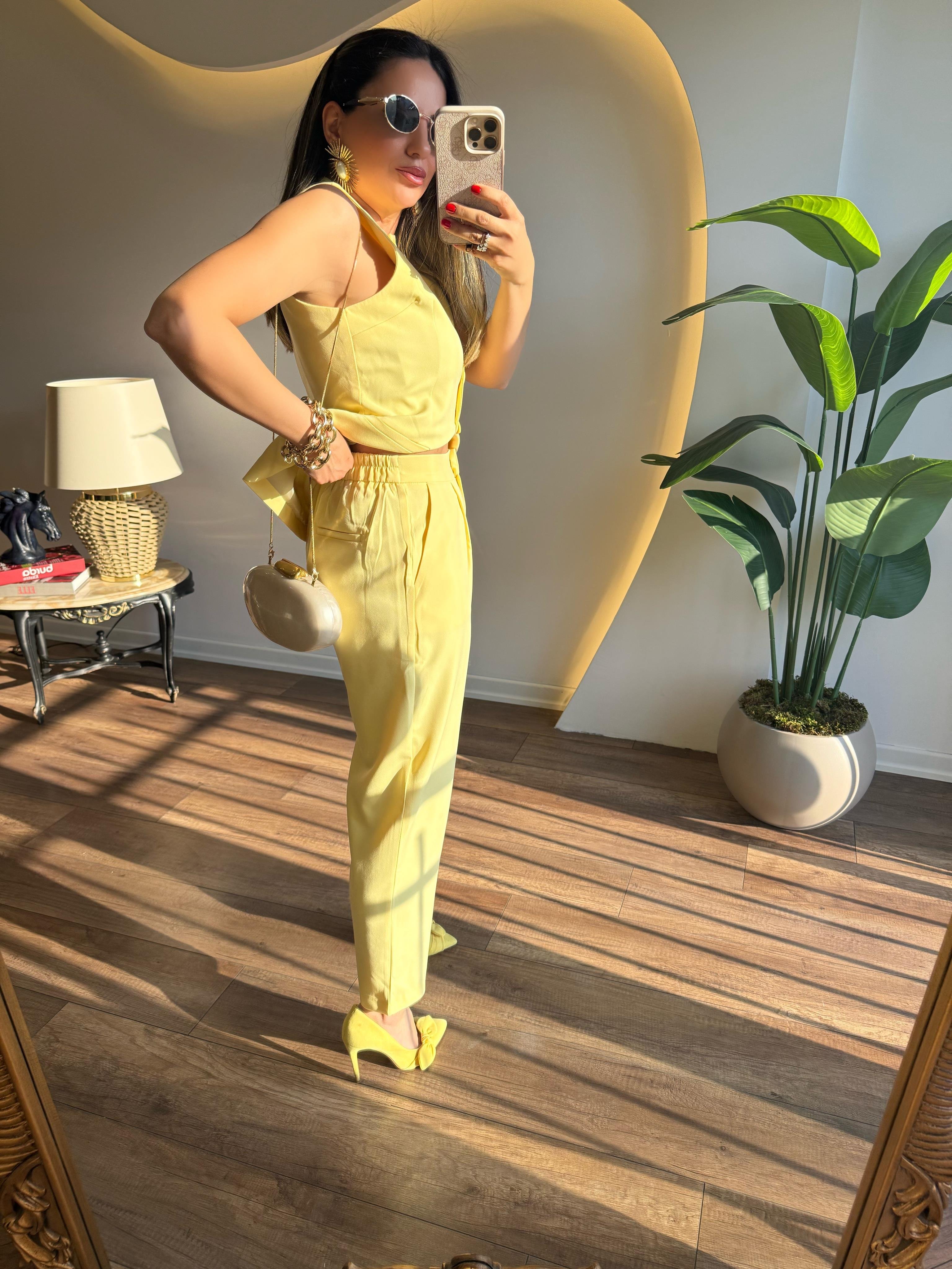 9459 Arka Beli Lastikli Pantolon