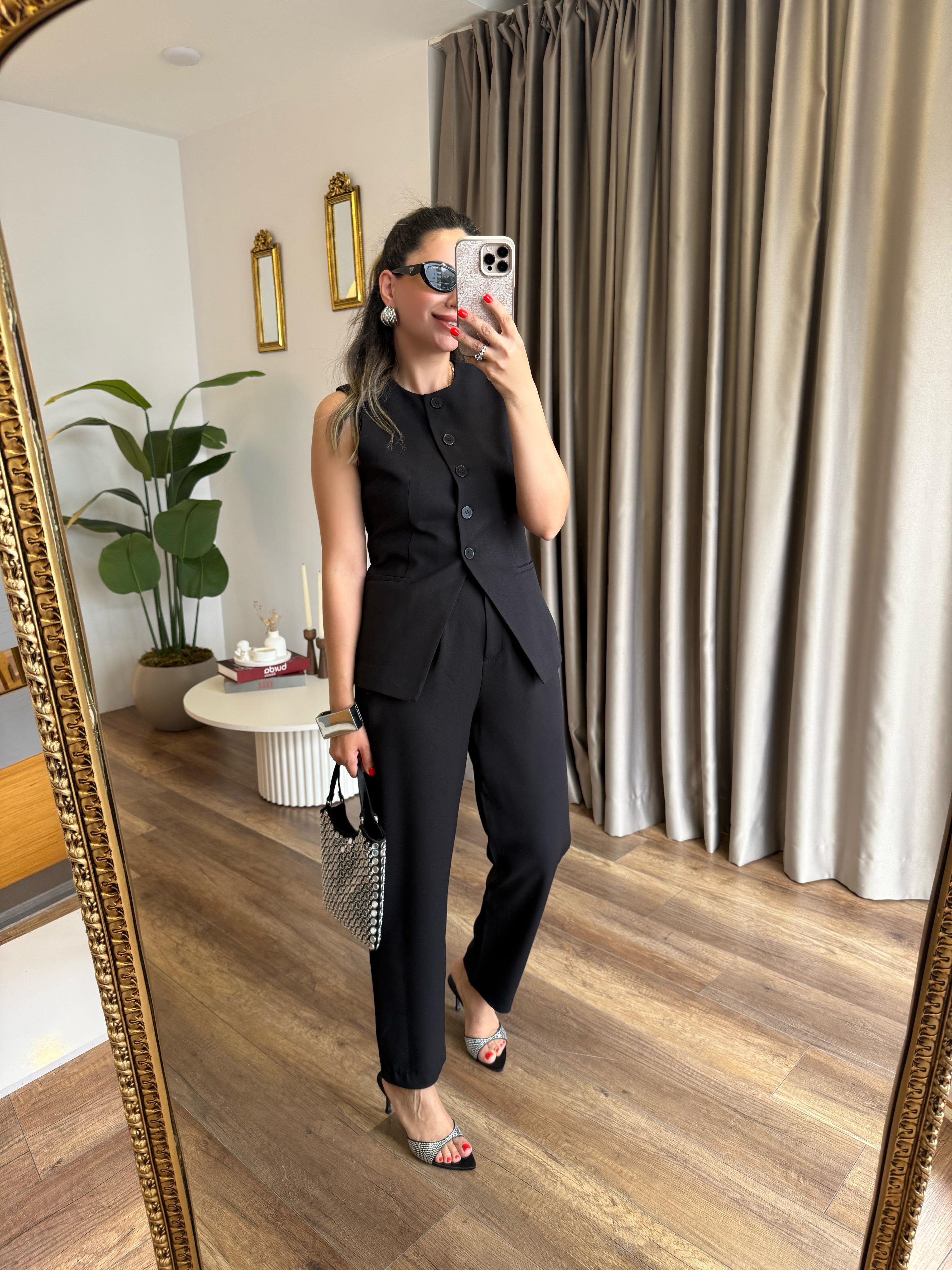 9459 Arka Beli Lastikli Pantolon