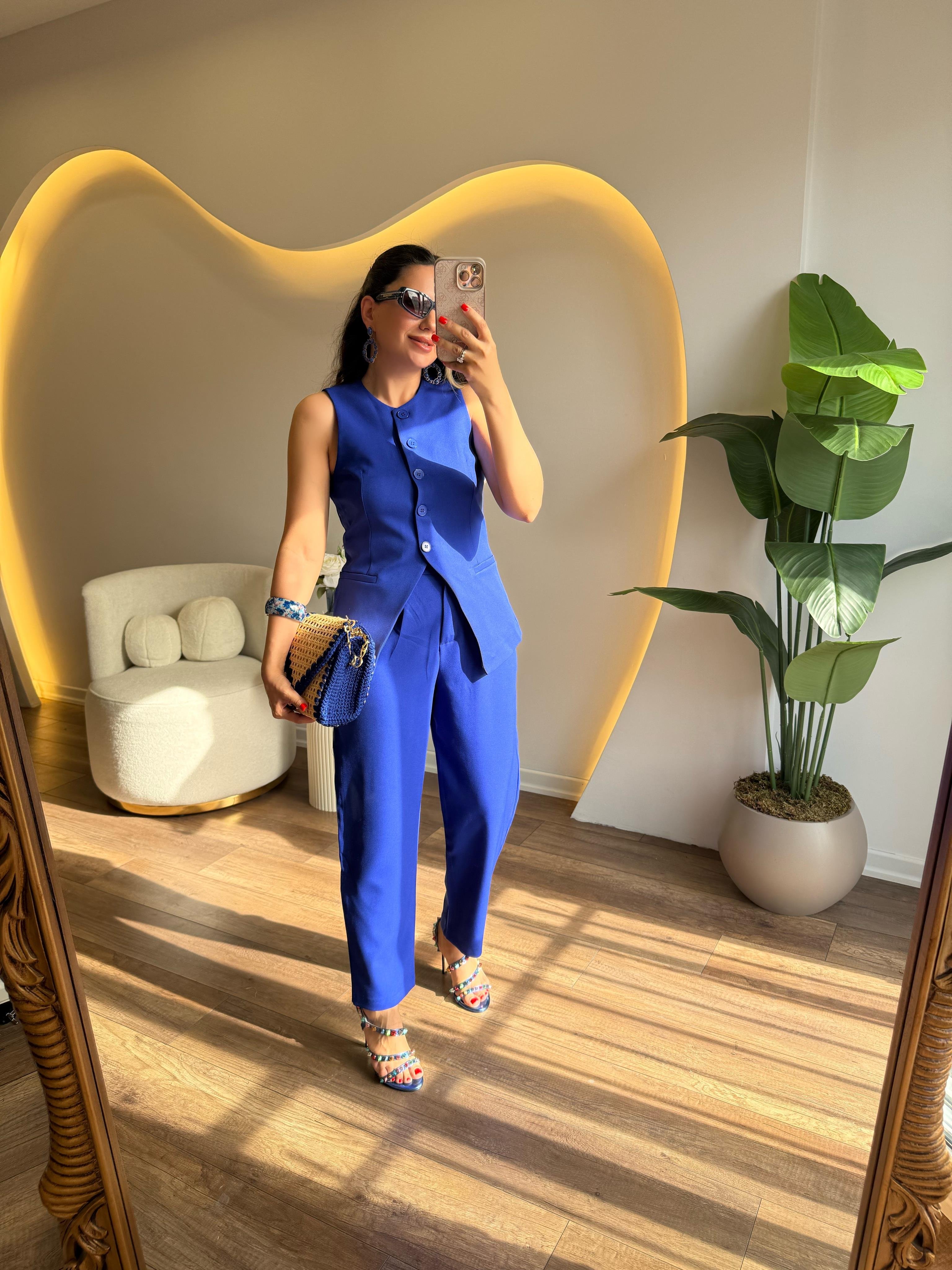 9459 Arka Beli Lastikli Pantolon