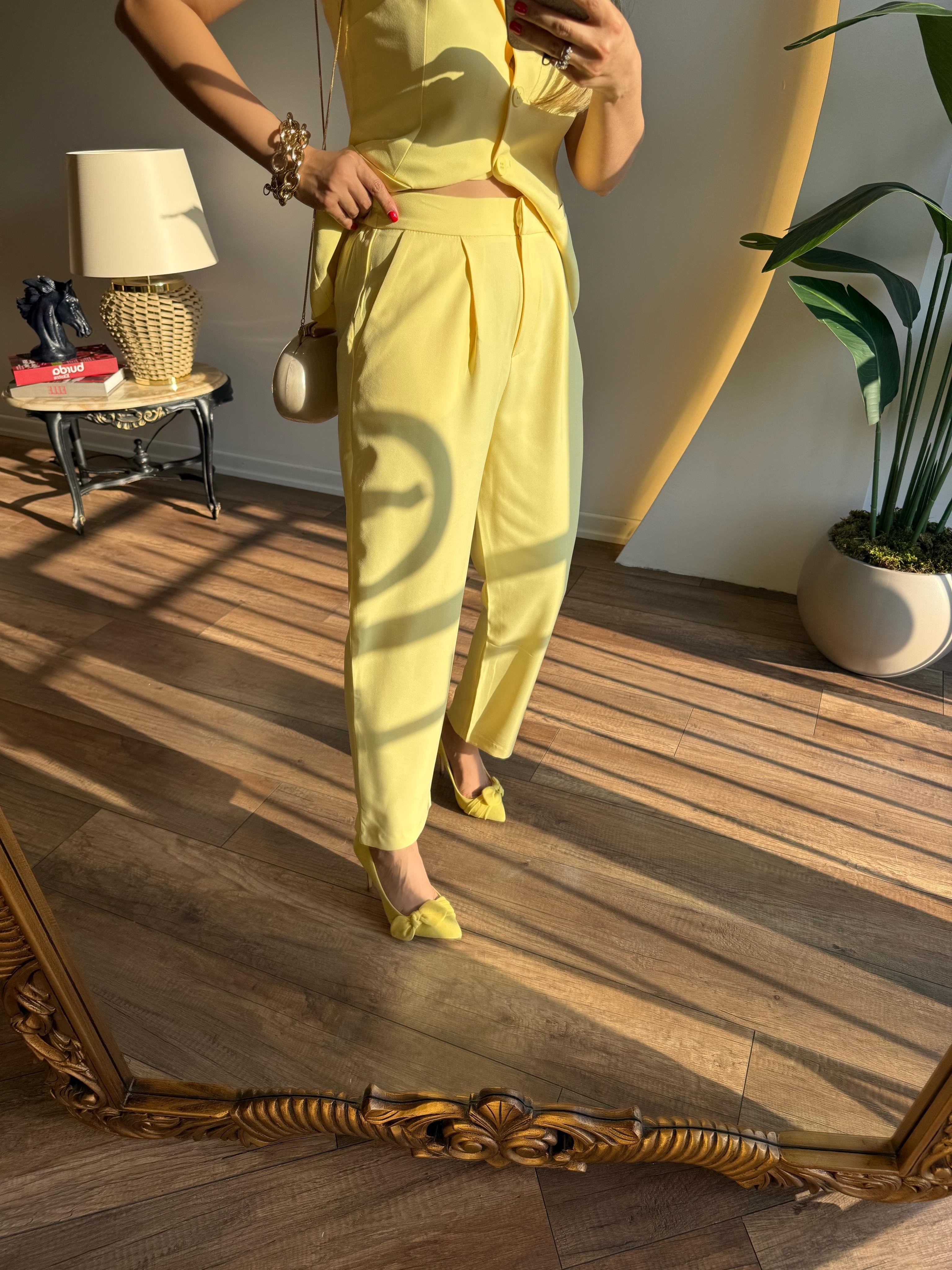 9459 Arka Beli Lastikli Pantolon