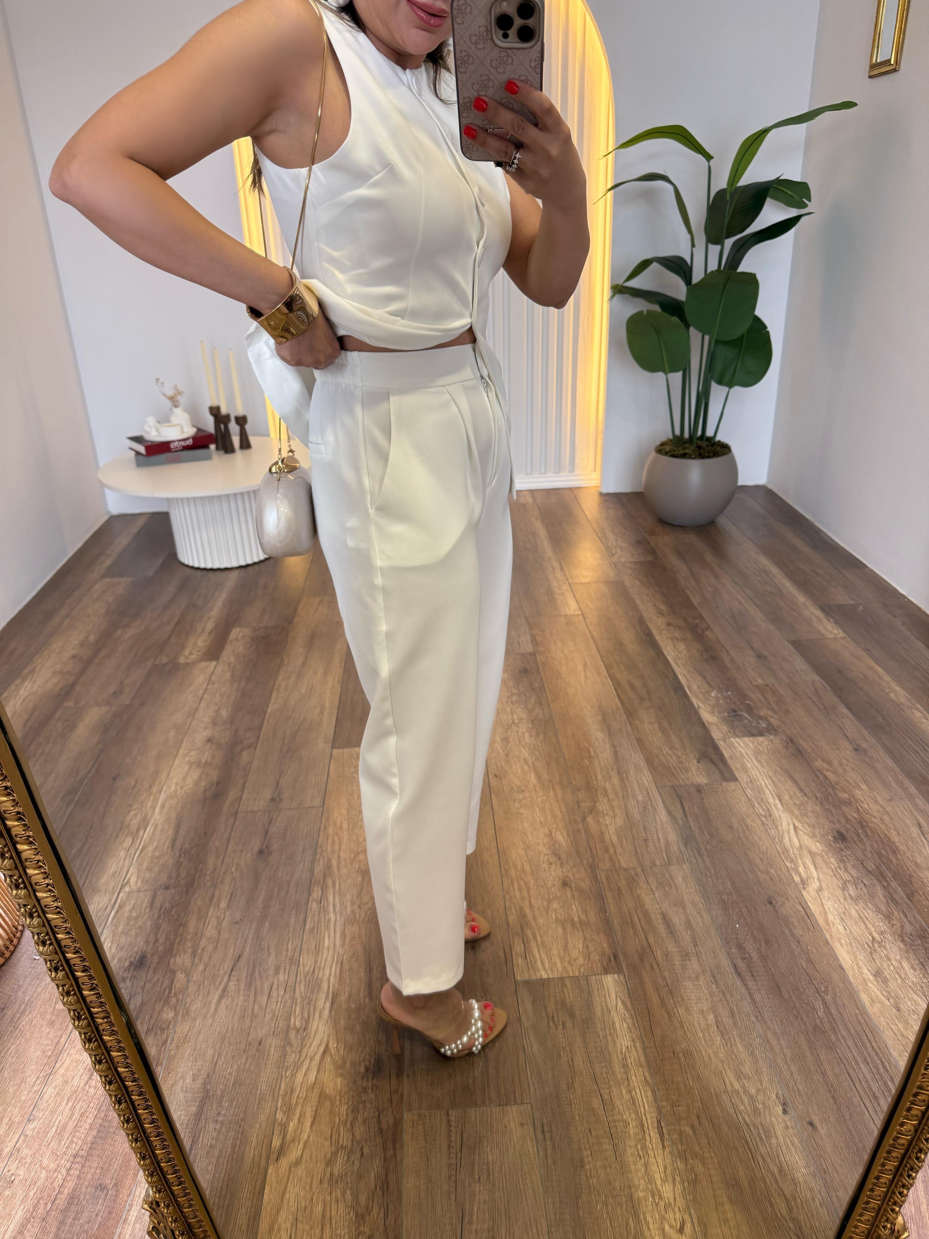 9459 Arka Beli Lastikli Pantolon