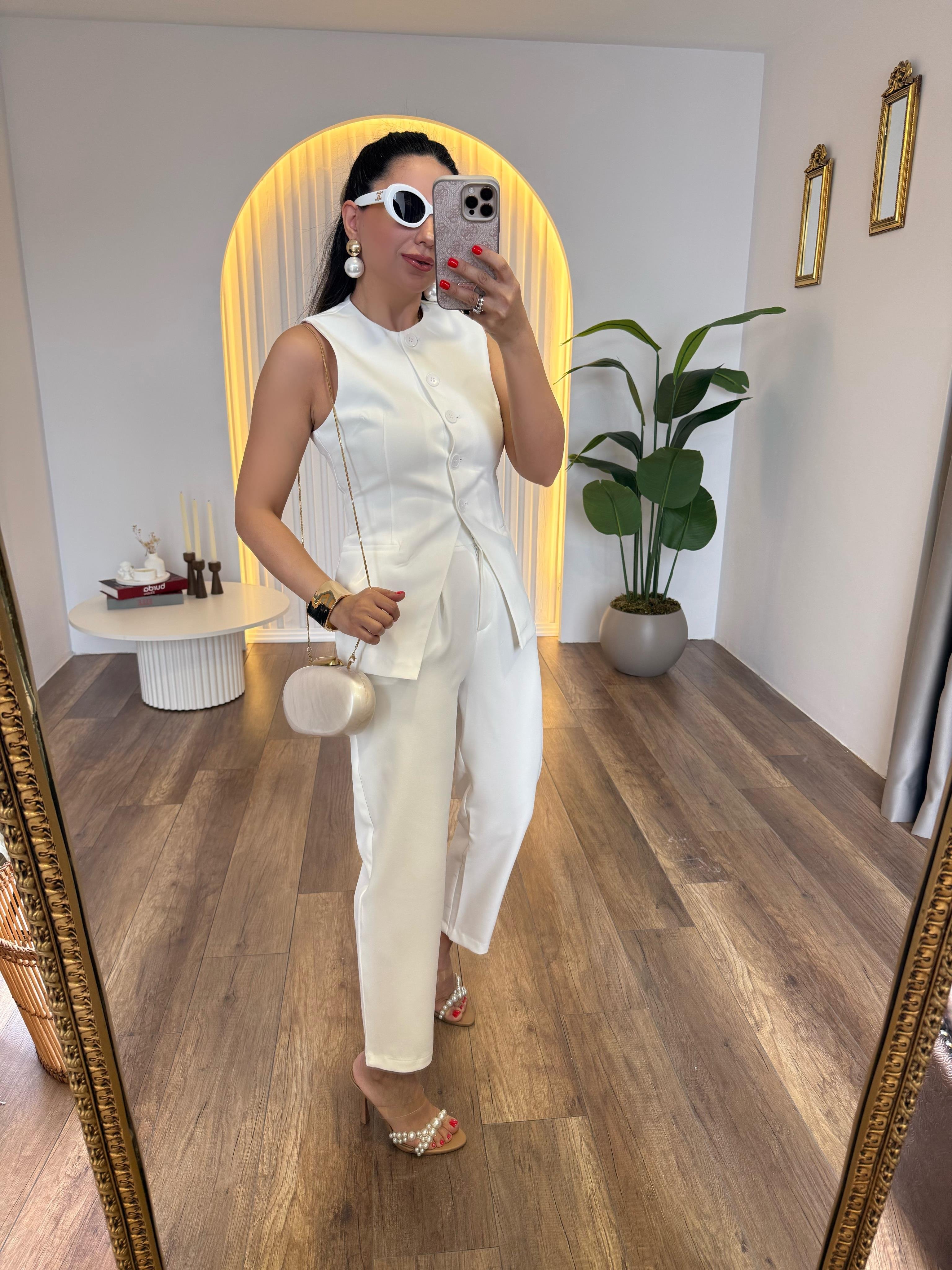 9459 Arka Beli Lastikli Pantolon