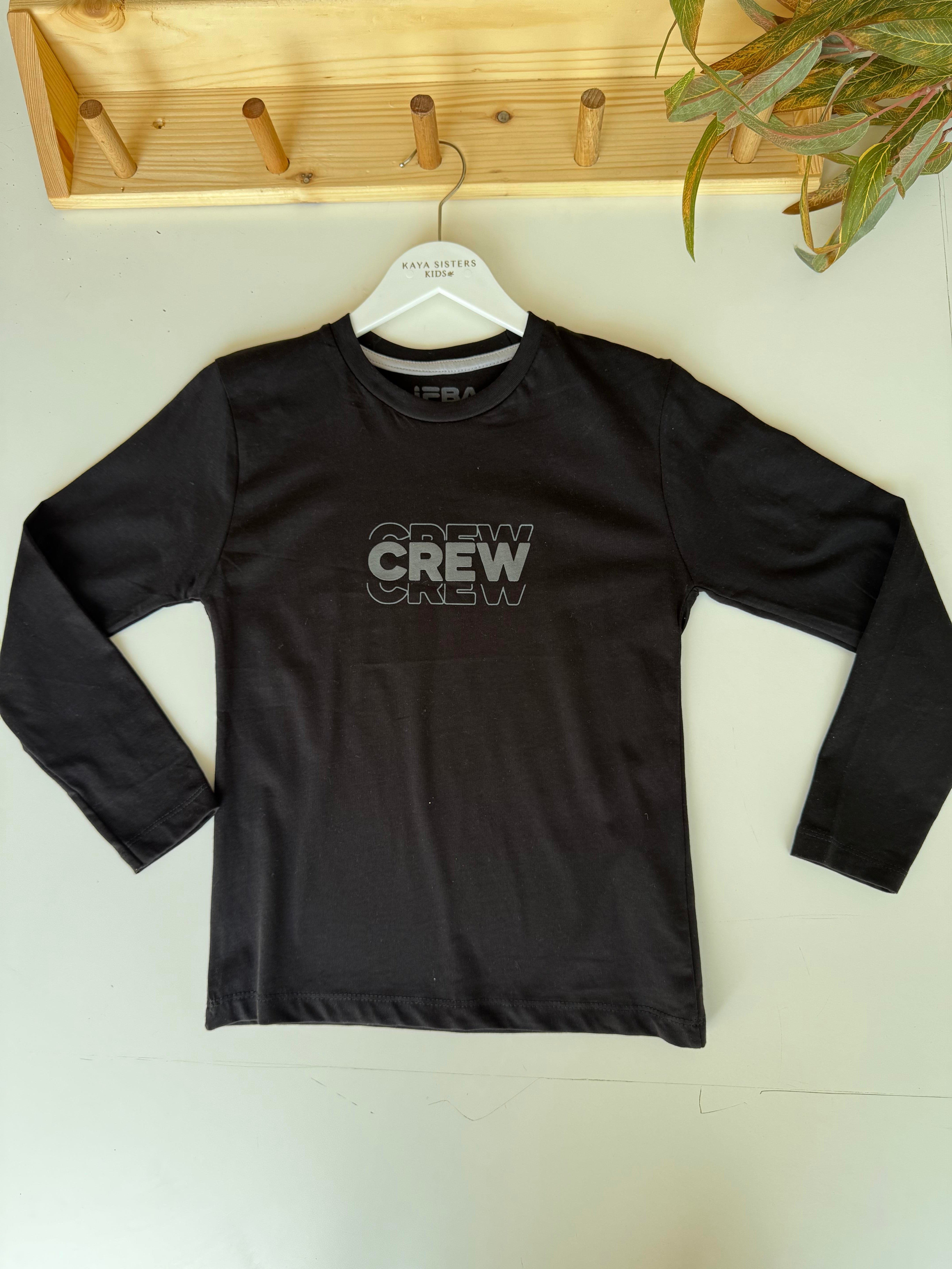 9502 Kids Crew Baskılı Tshirt 8-12 Yaş