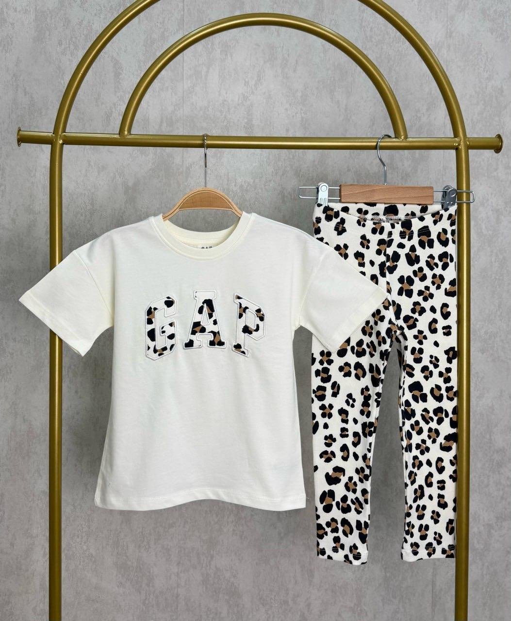 9504 Kids Leopar Gp Baskılı Kız Takım 2-3/7-8 Yaş