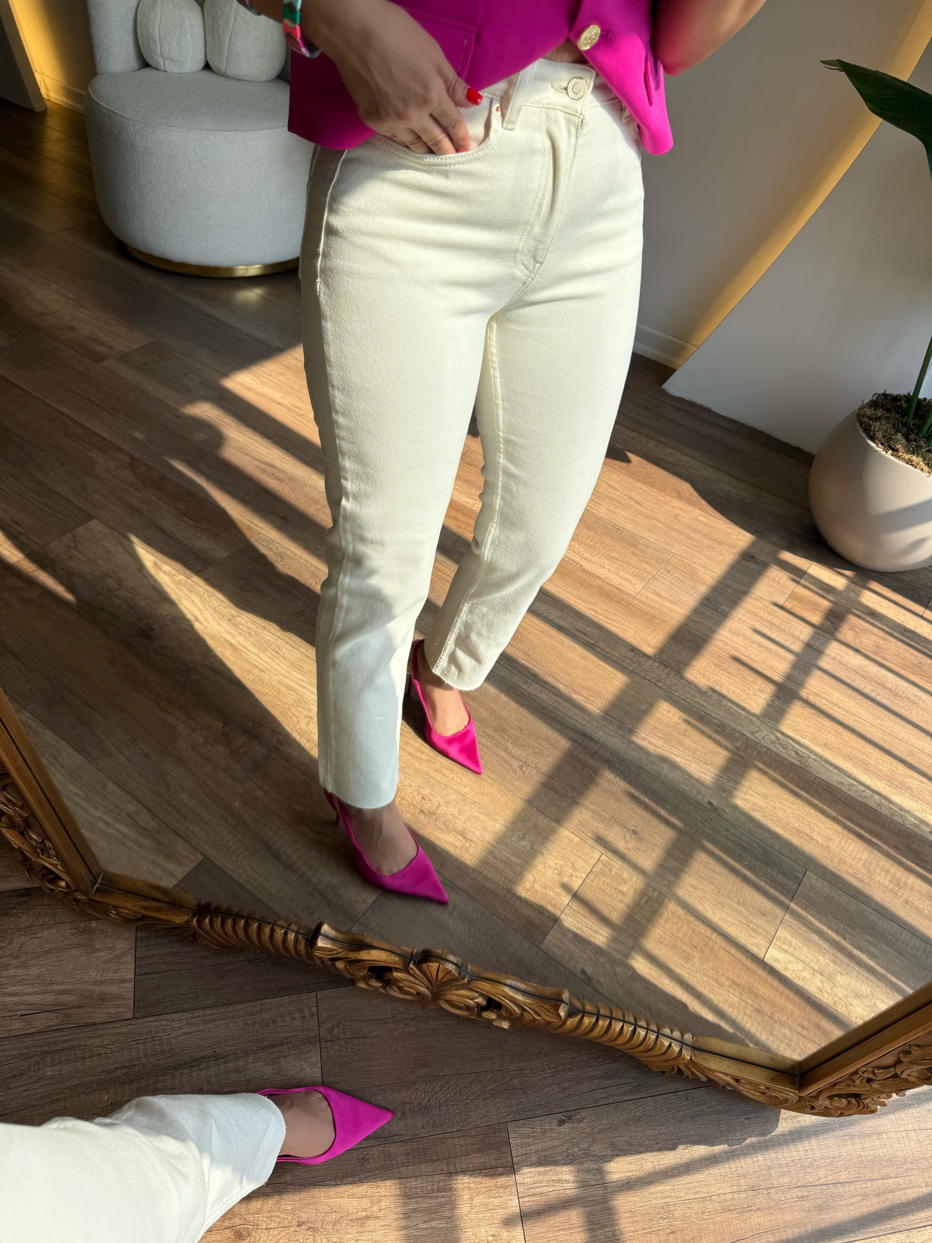 9532 Mom Fit Paça Kesik Jean