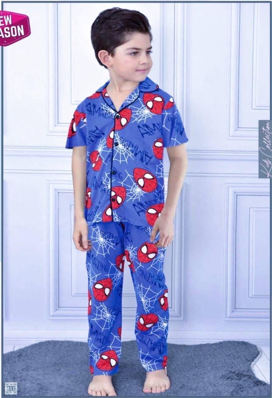 9570 Kids Düğmeli Pijama Takım 4-5/11-12 Yaş
