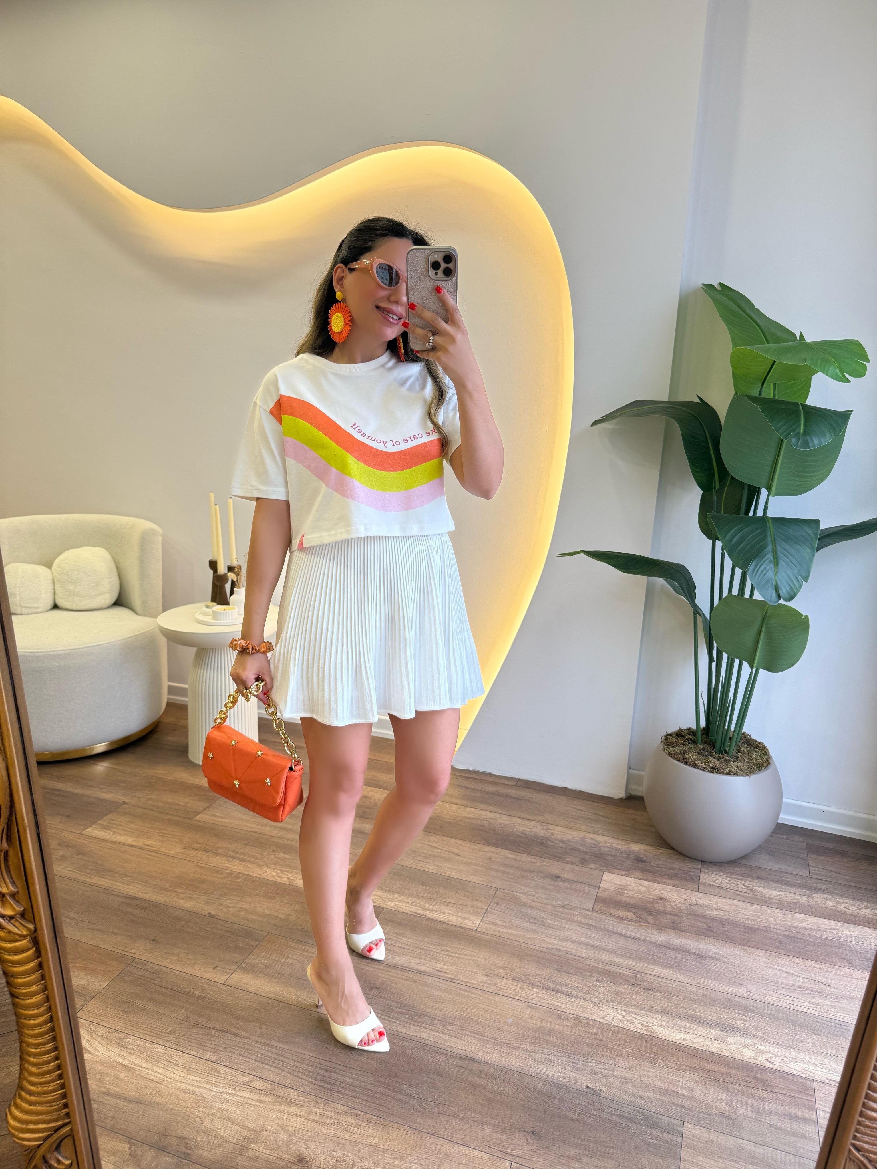 9630 Pliseli Beli Lastikli Etek