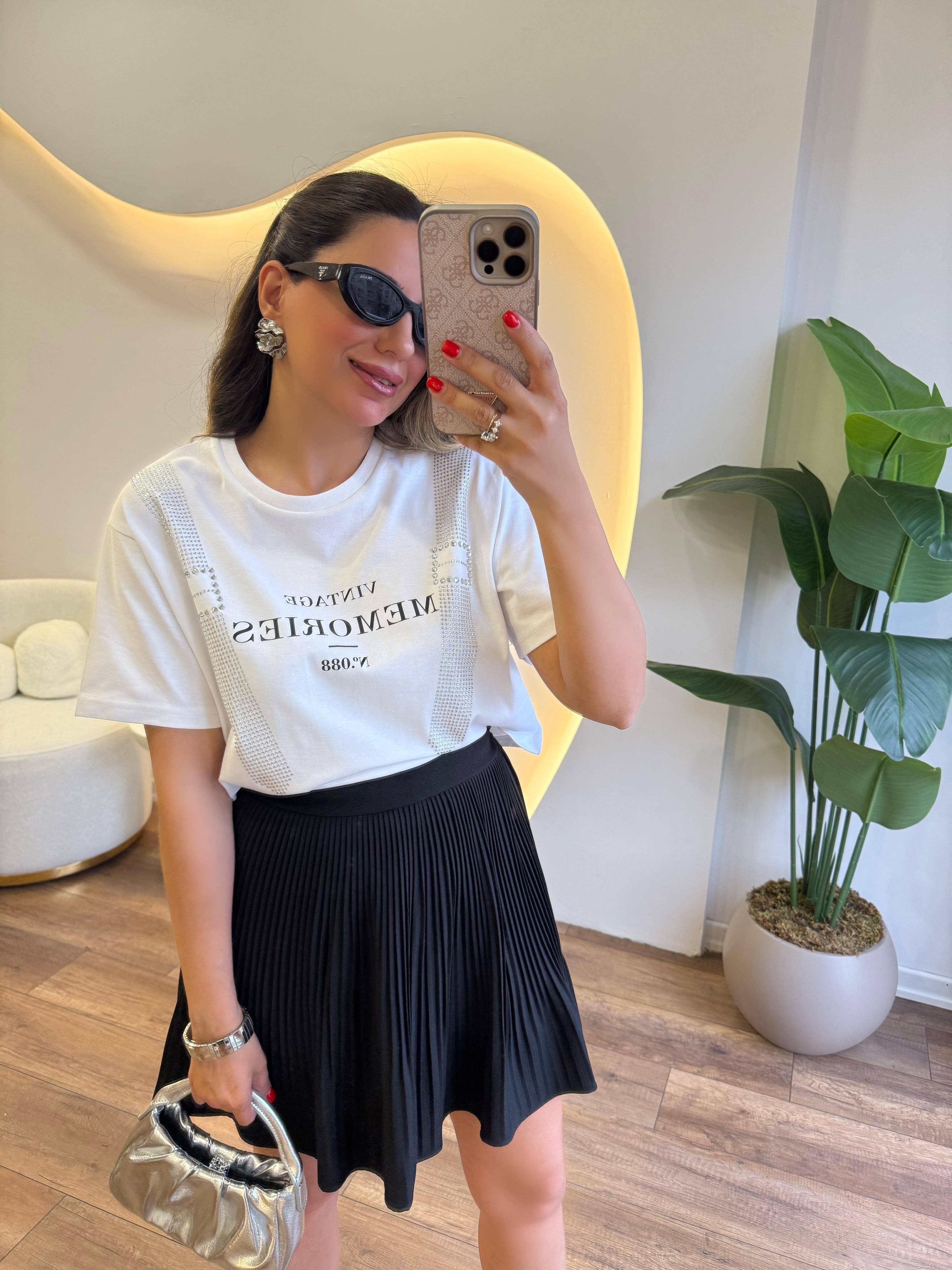 9630 Pliseli Beli Lastikli Etek