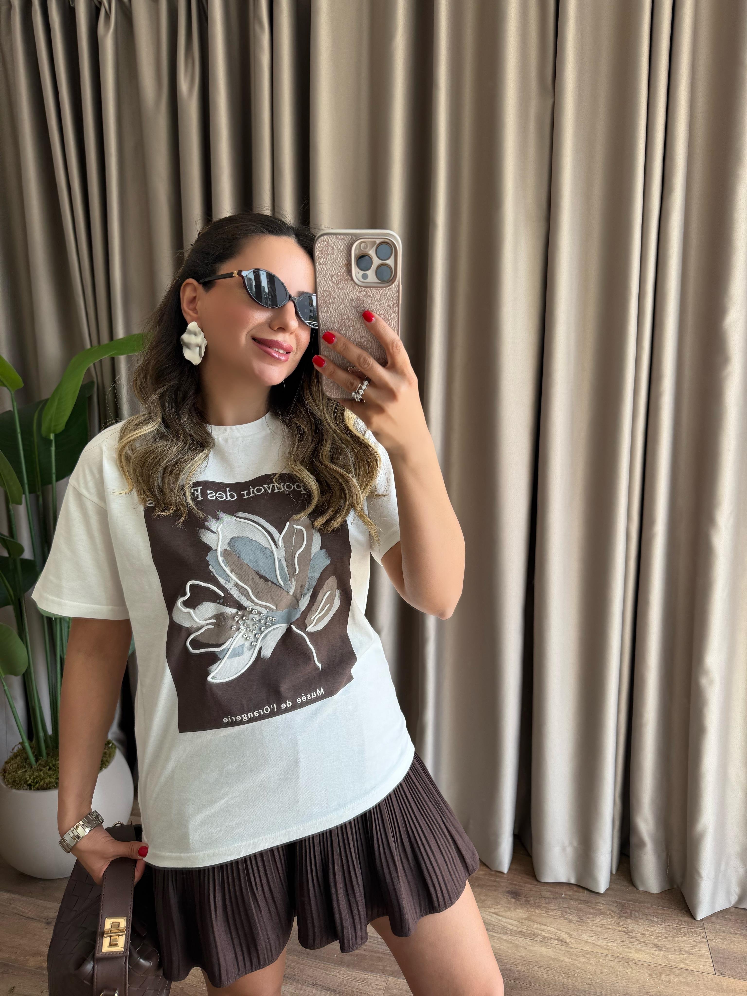 9640 Önü Baskılı Tshirt