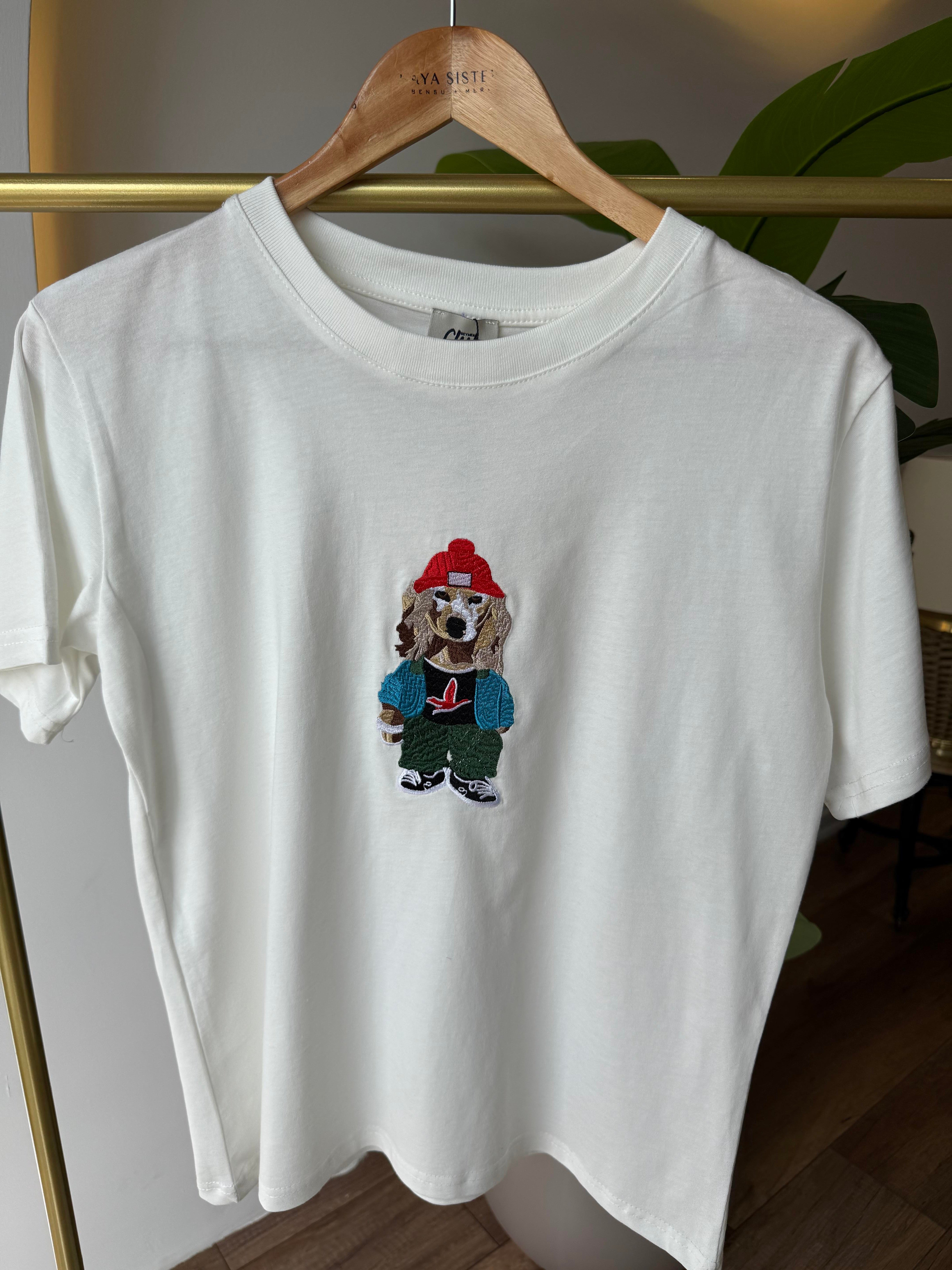 9664 Renkli K. Baskılı Tshirt
