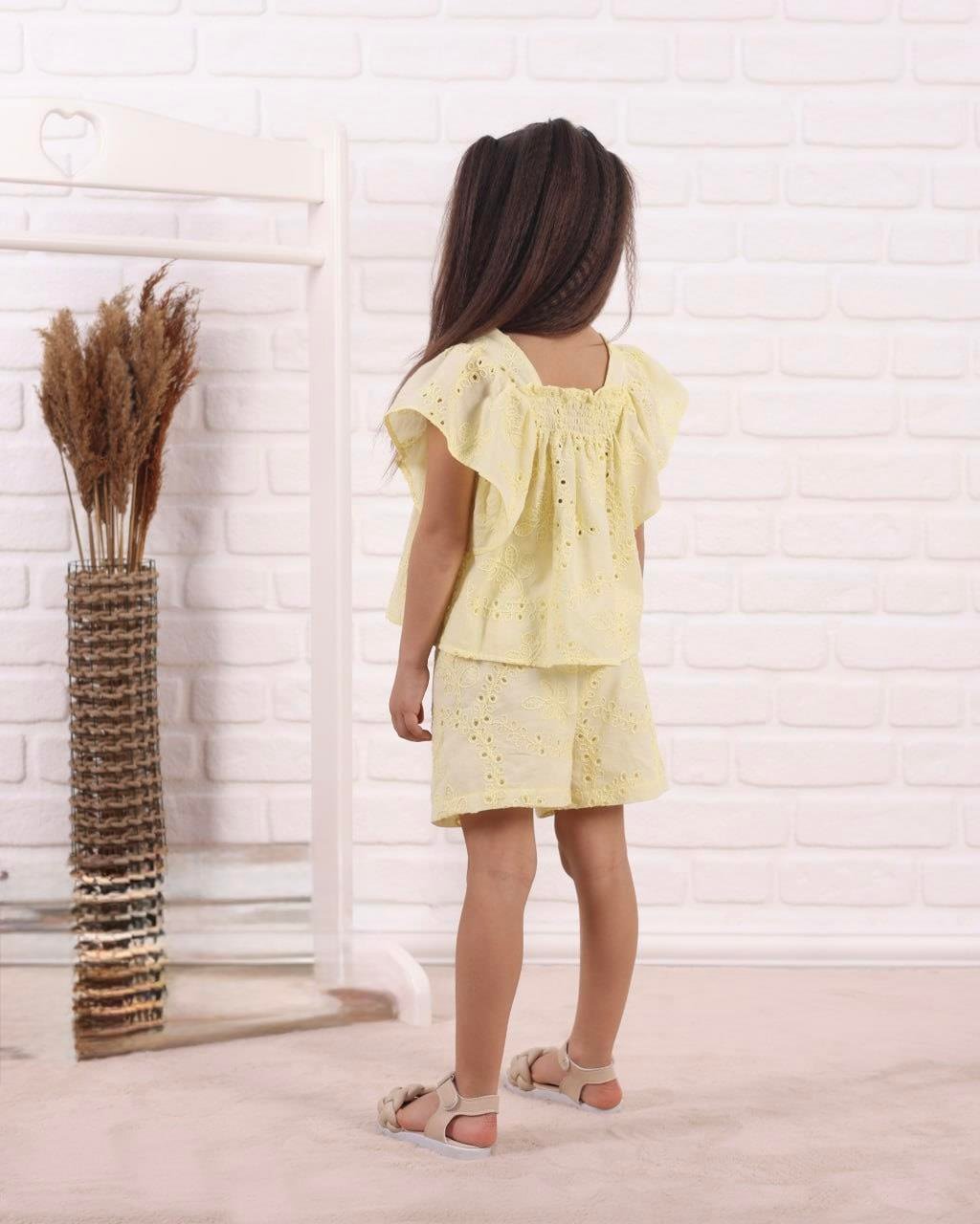 9672 Kids Fistolu Kız Şort Takım 2-3/7-8 Yaş