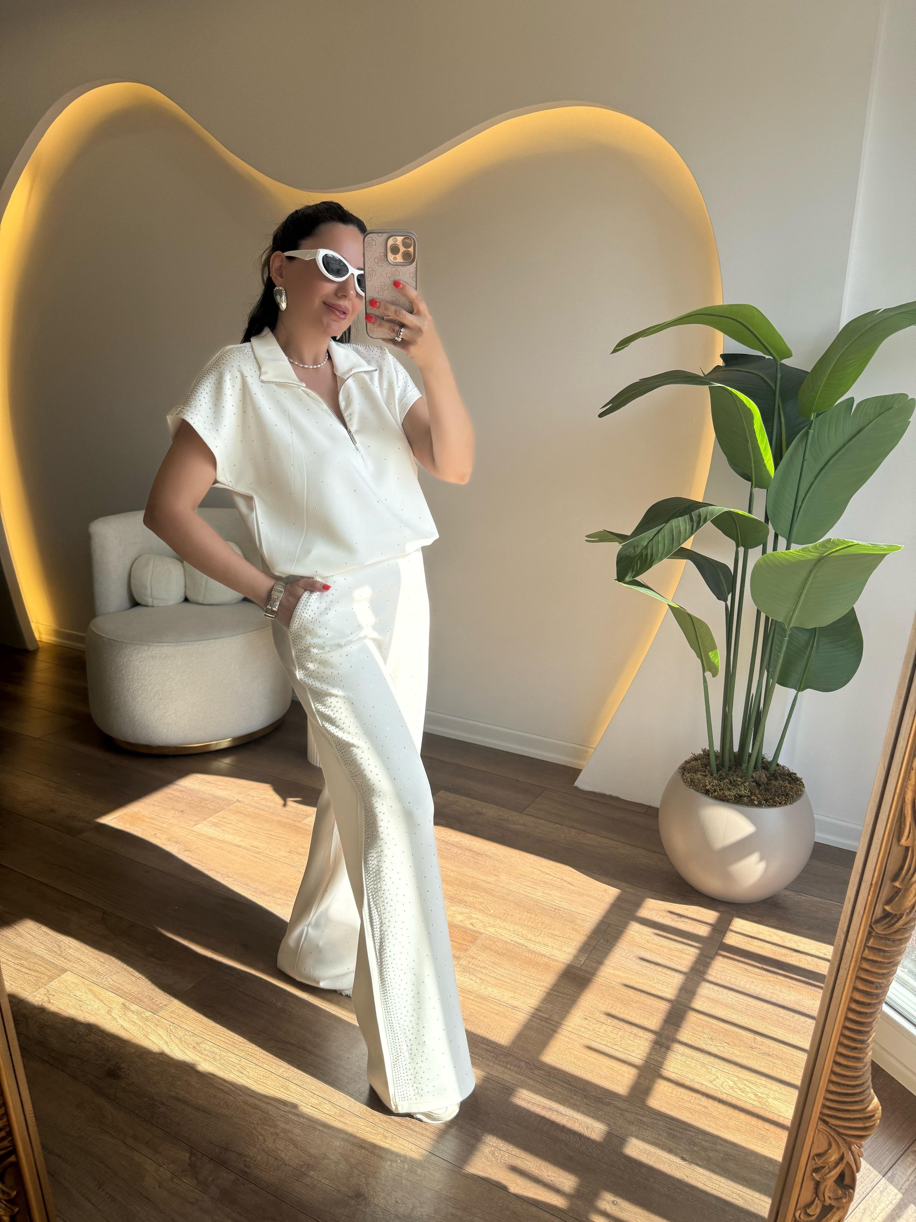 9869 Premium Taşlı Modal Takım