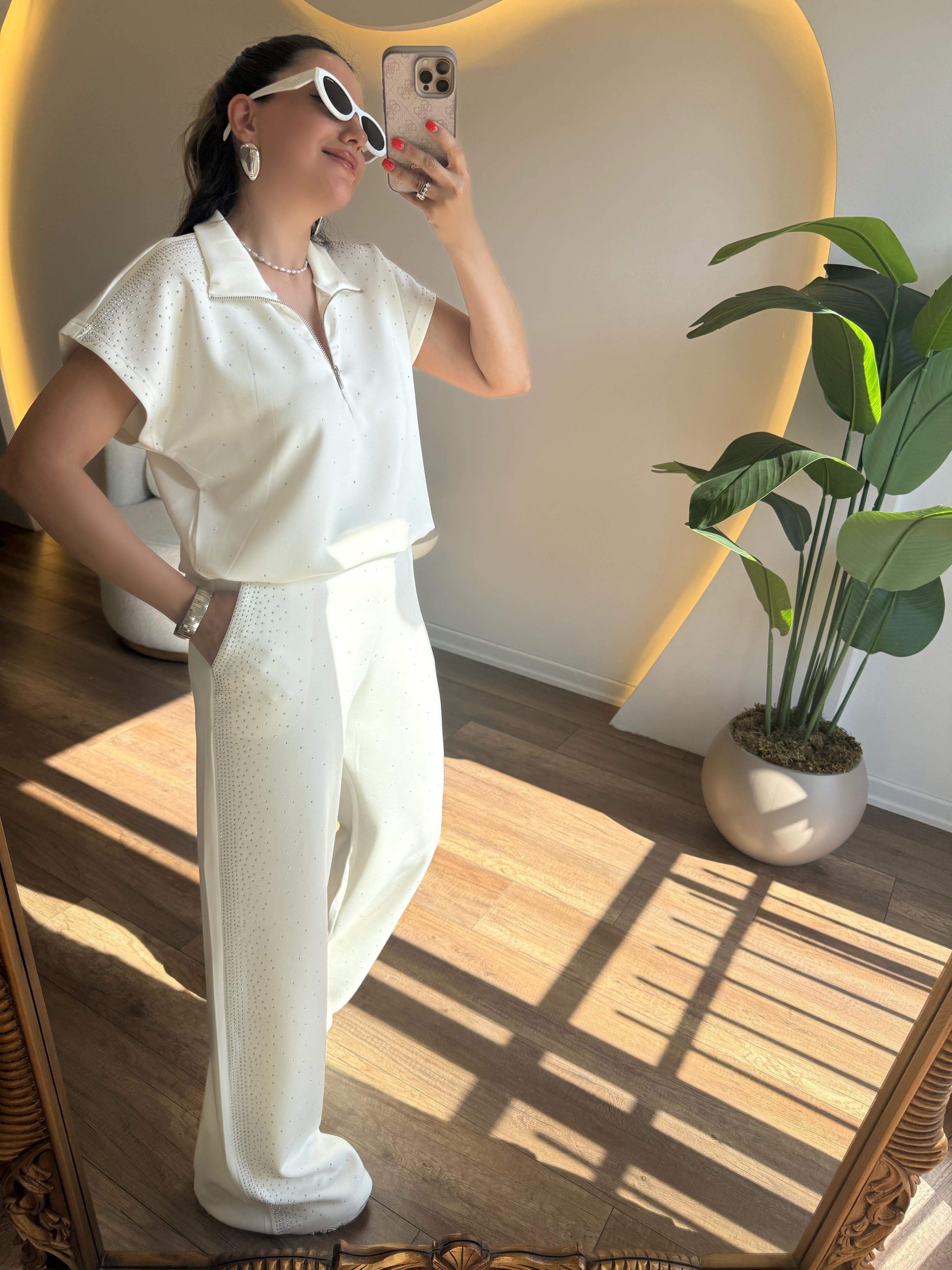 9869 Premium Taşlı Modal Takım