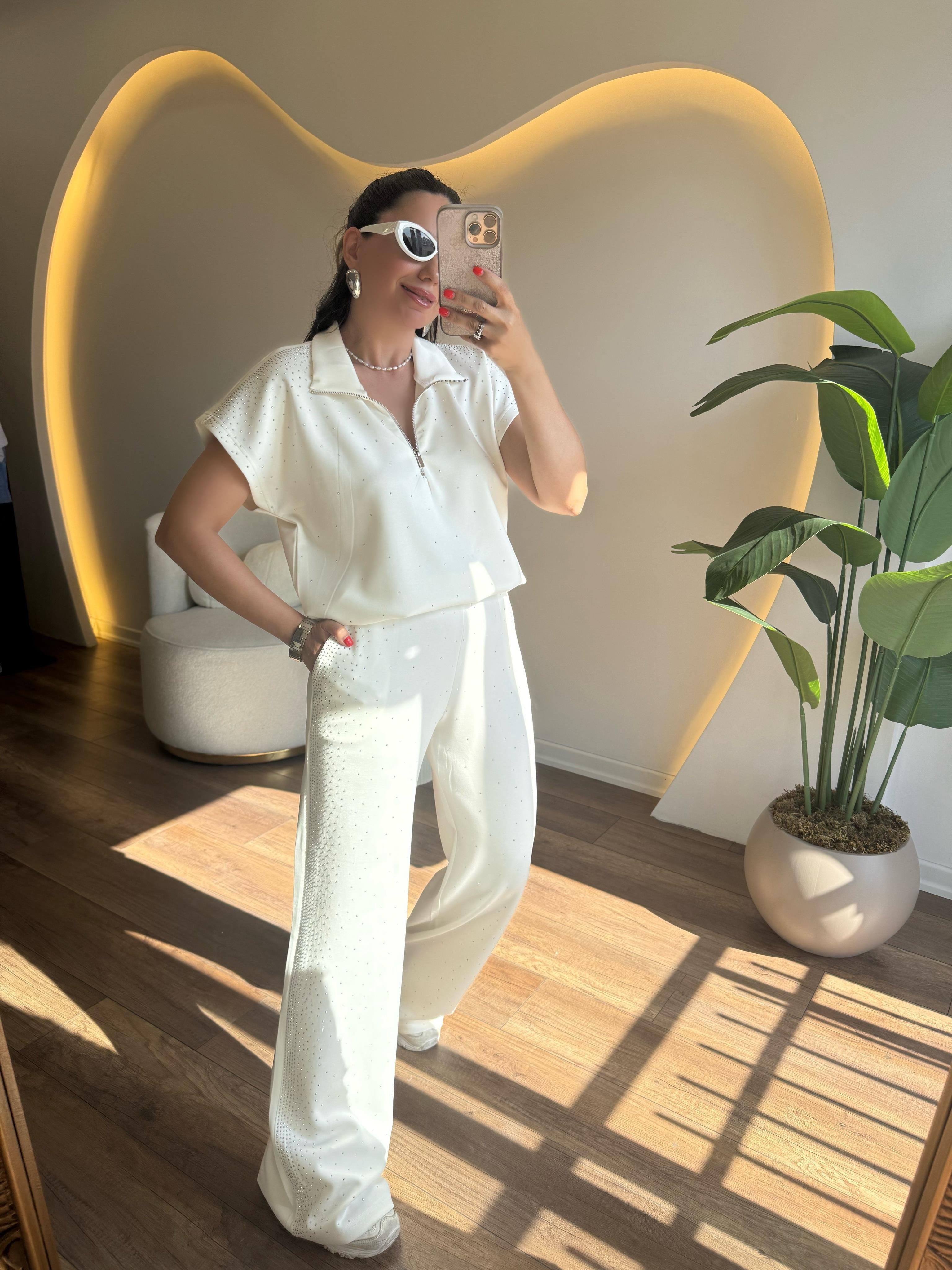 9869 Premium Taşlı Modal Takım