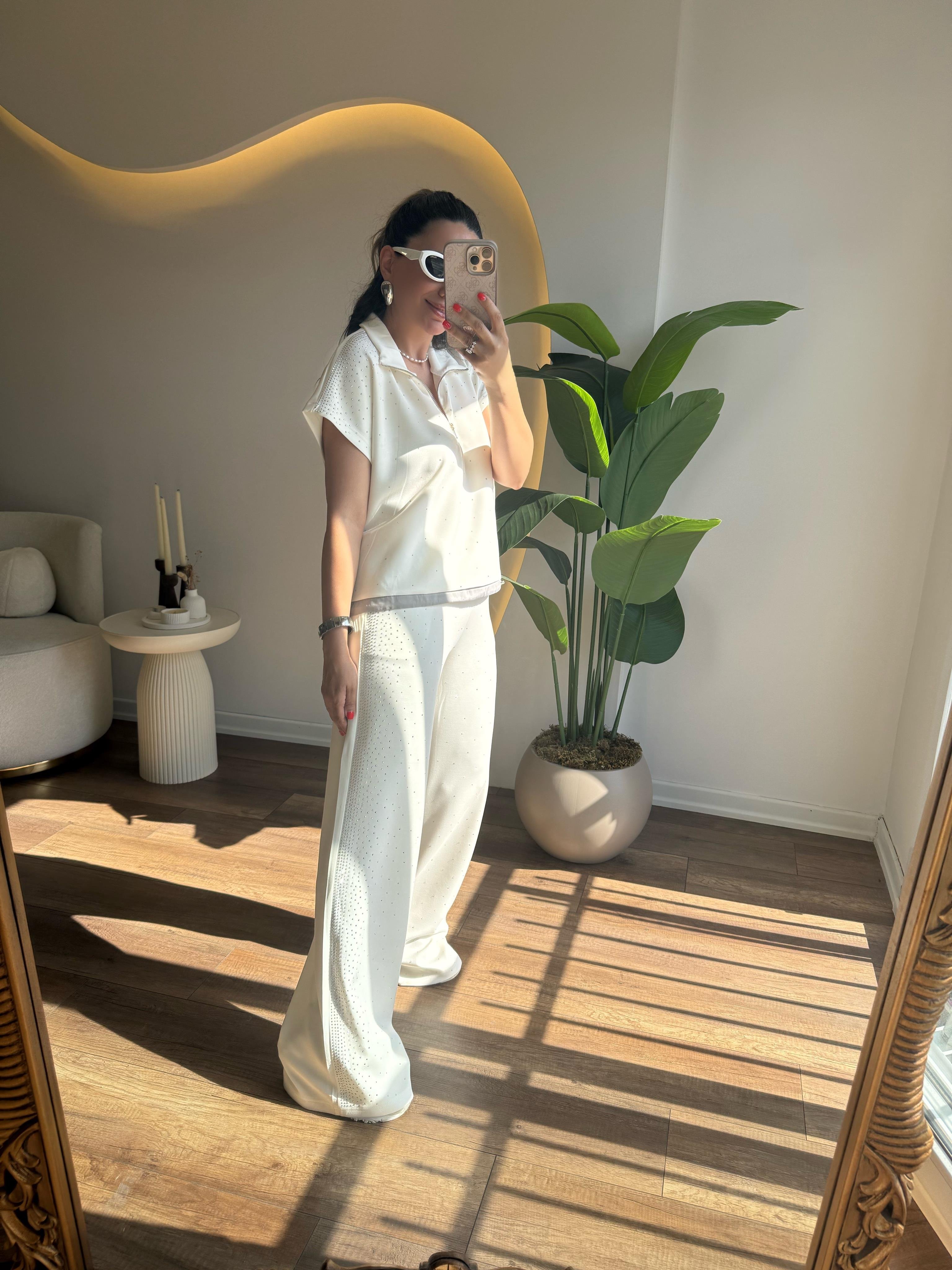9869 Premium Taşlı Modal Takım