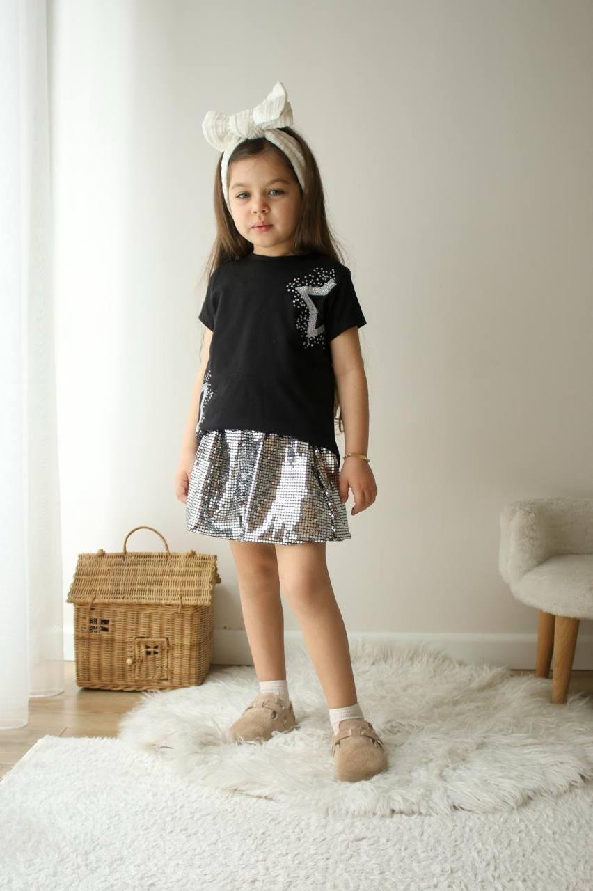 9963 Kids Payetli Kız Takım 3-4/9-10 Yaş