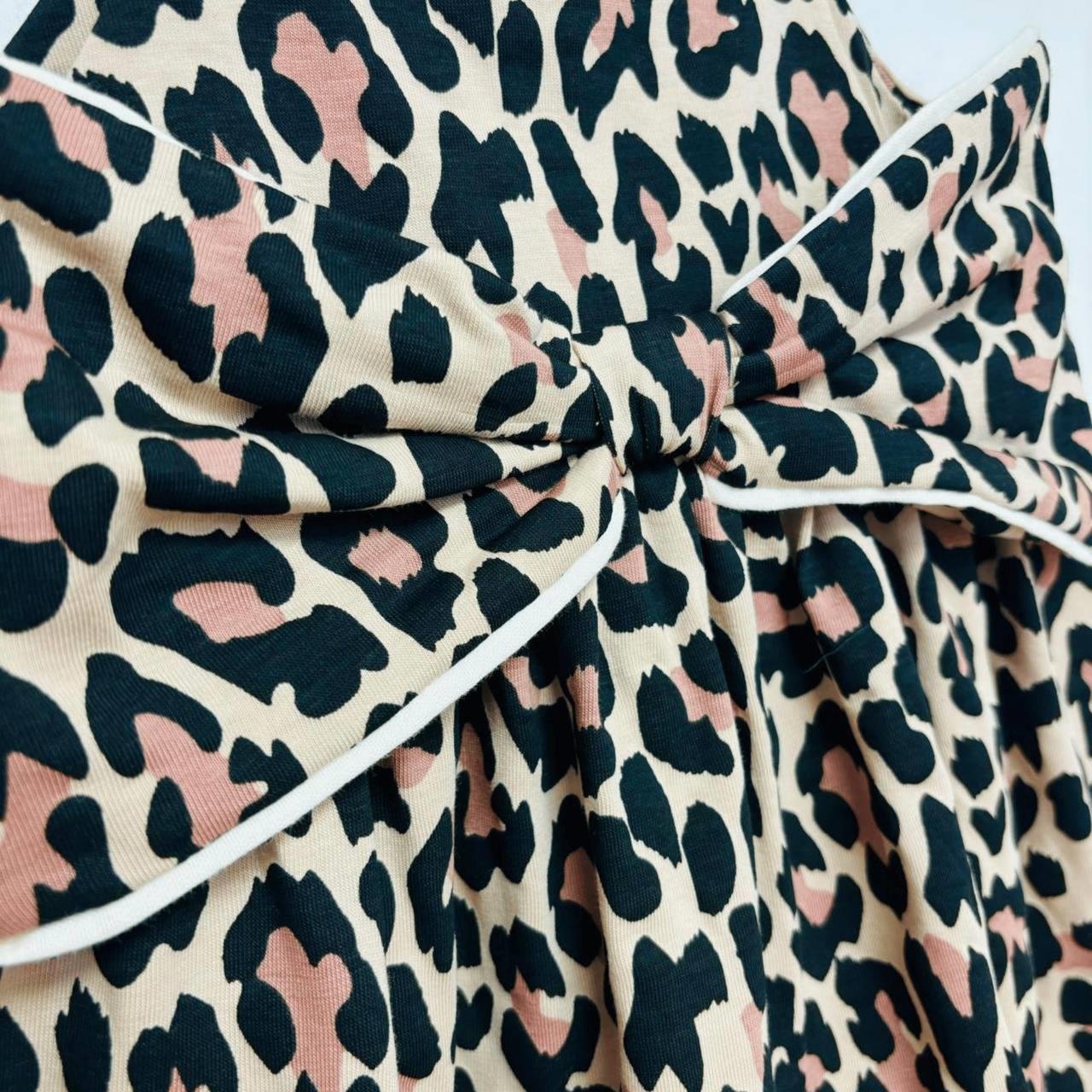 9967 Kids Leopar Elbise 4-10 Yaş
