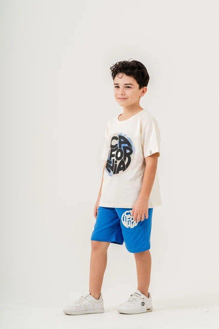 9977 Kids California Baskılı Erkek Takım 8-12 Yaş