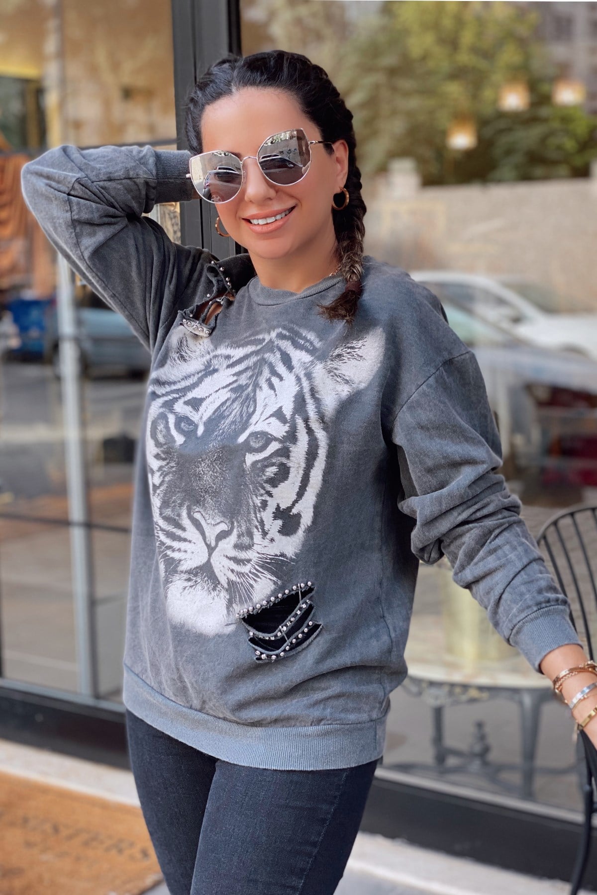 Aslan Detaylı Sweatshirt