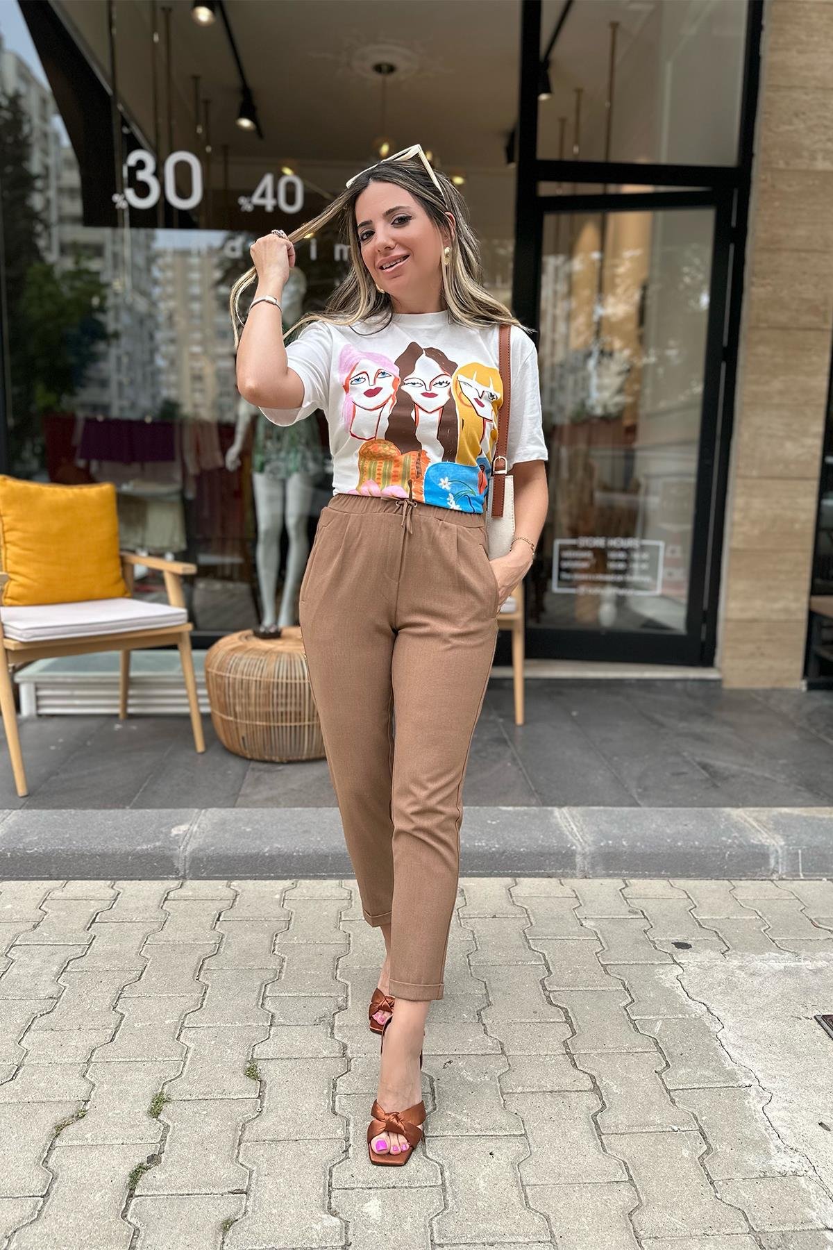 Baskı Detaylı Orjinal Tshirt