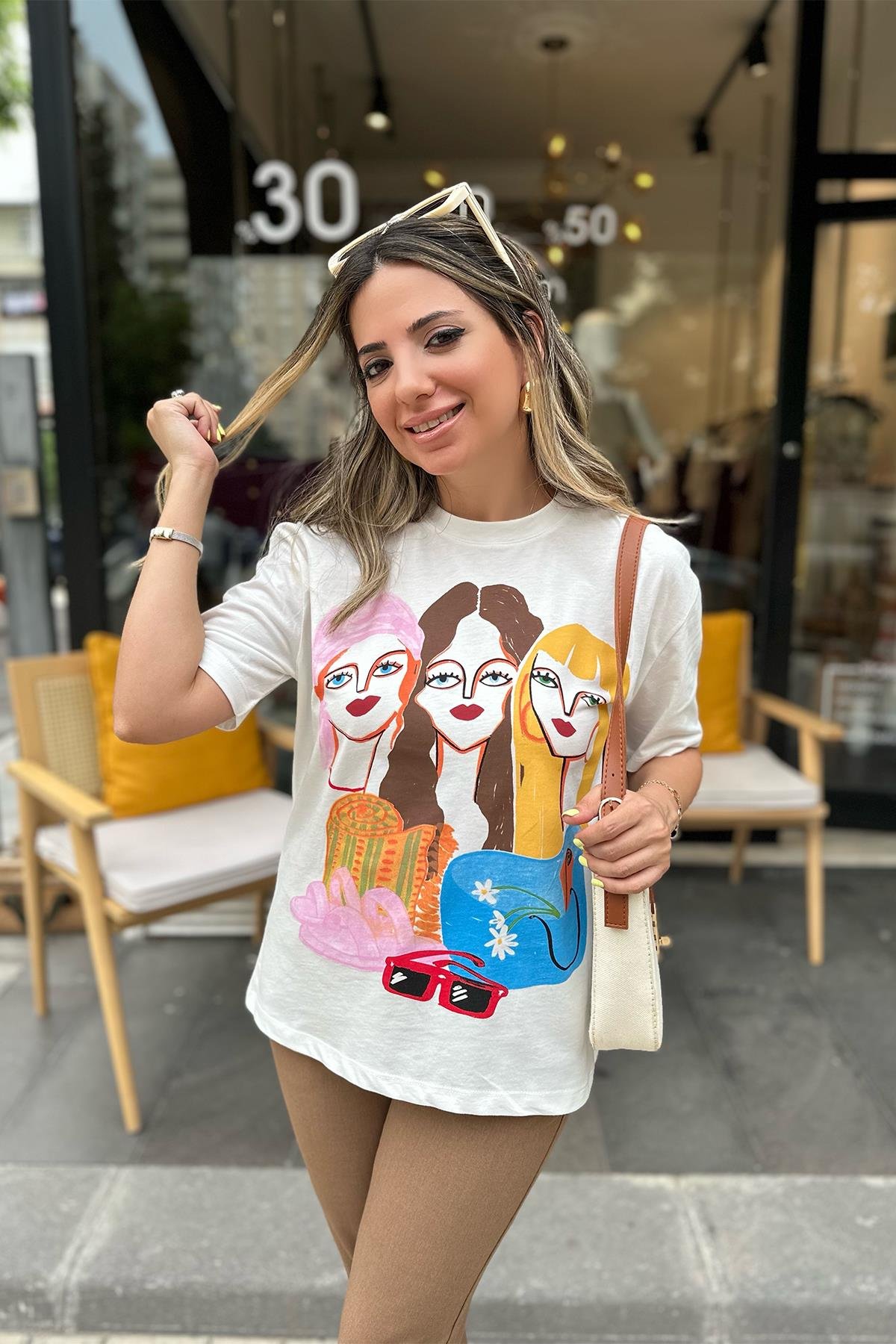 Baskı Detaylı Orjinal Tshirt