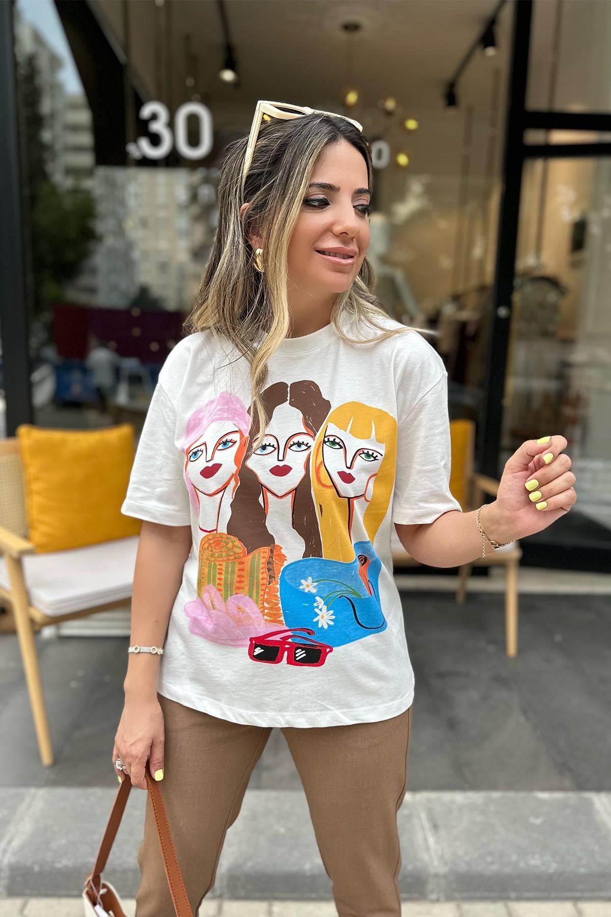 Baskı Detaylı Orjinal Tshirt