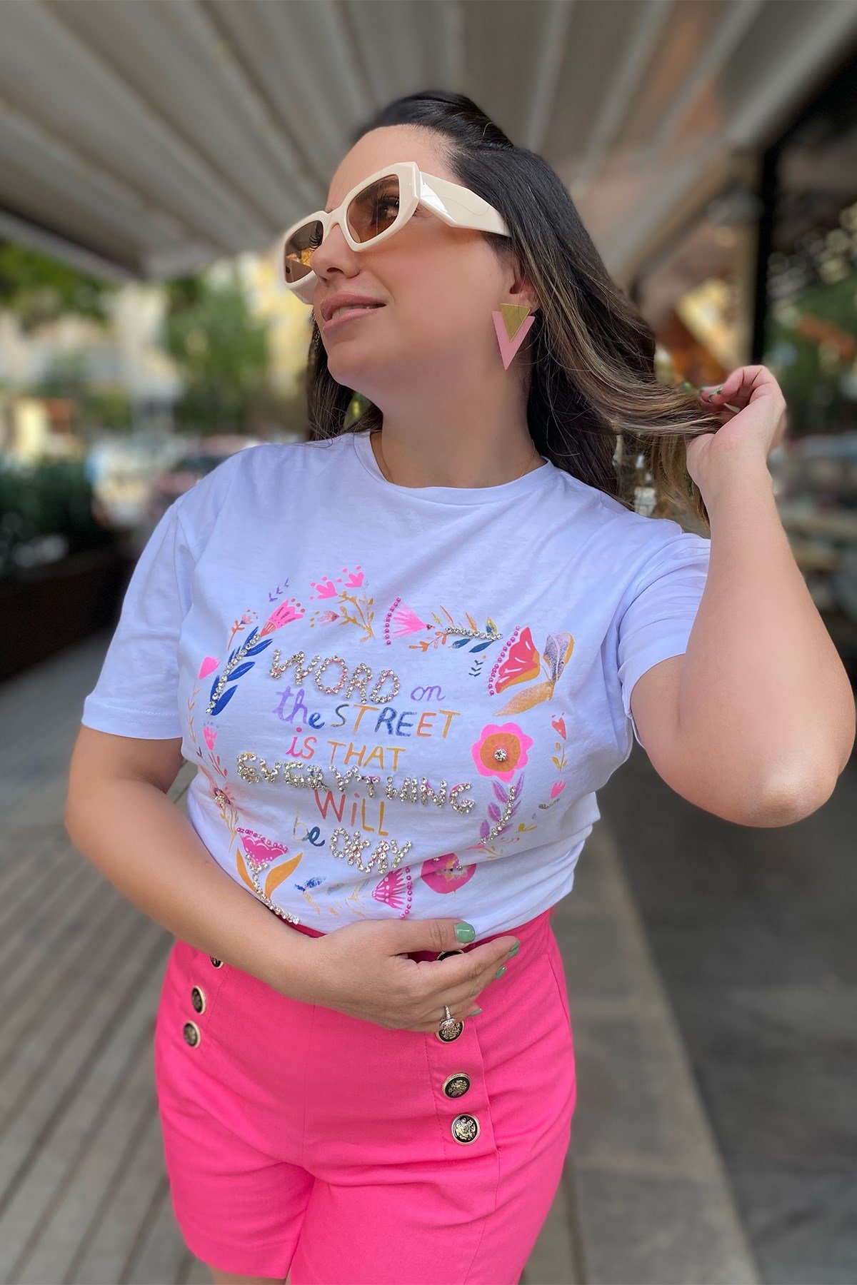 Baskı Detaylı Tshirt