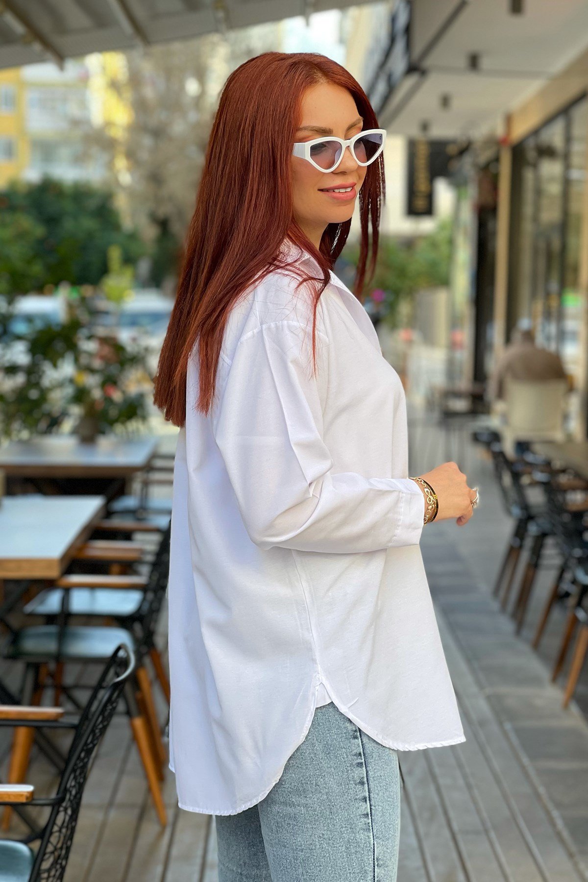 Beyaz Poplin Gömlek