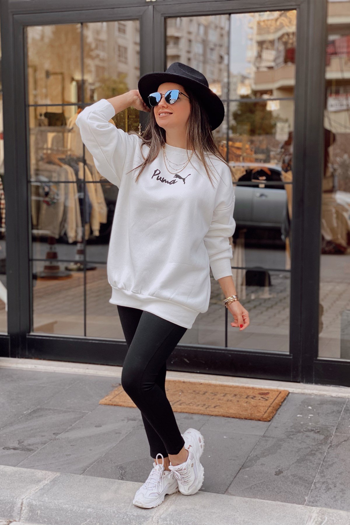 Beyaz Puma Sweatshirt