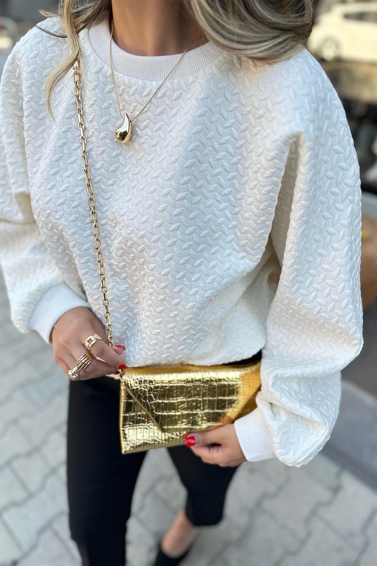 Beyaz Sweatshirt