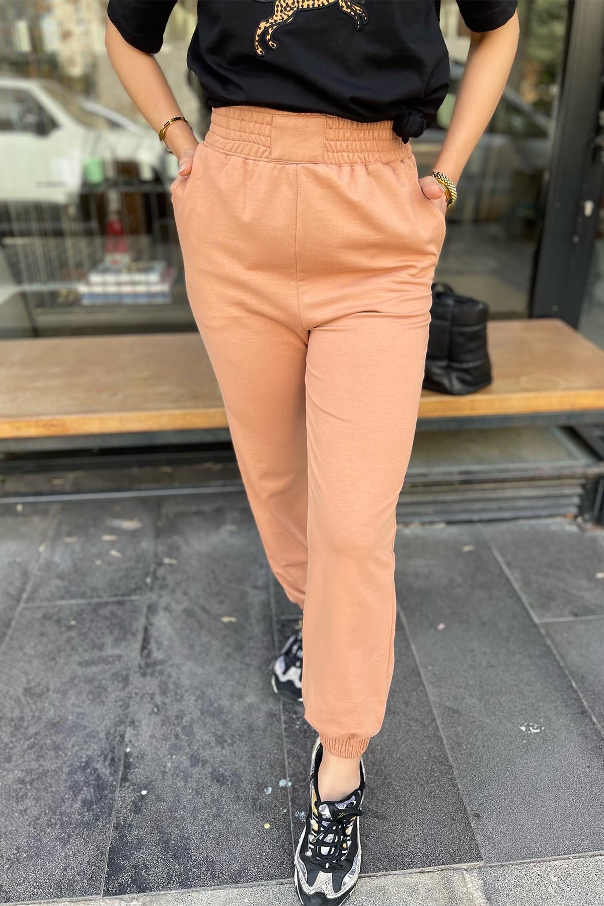 Camel Renk Jogger Eşofman Altı
