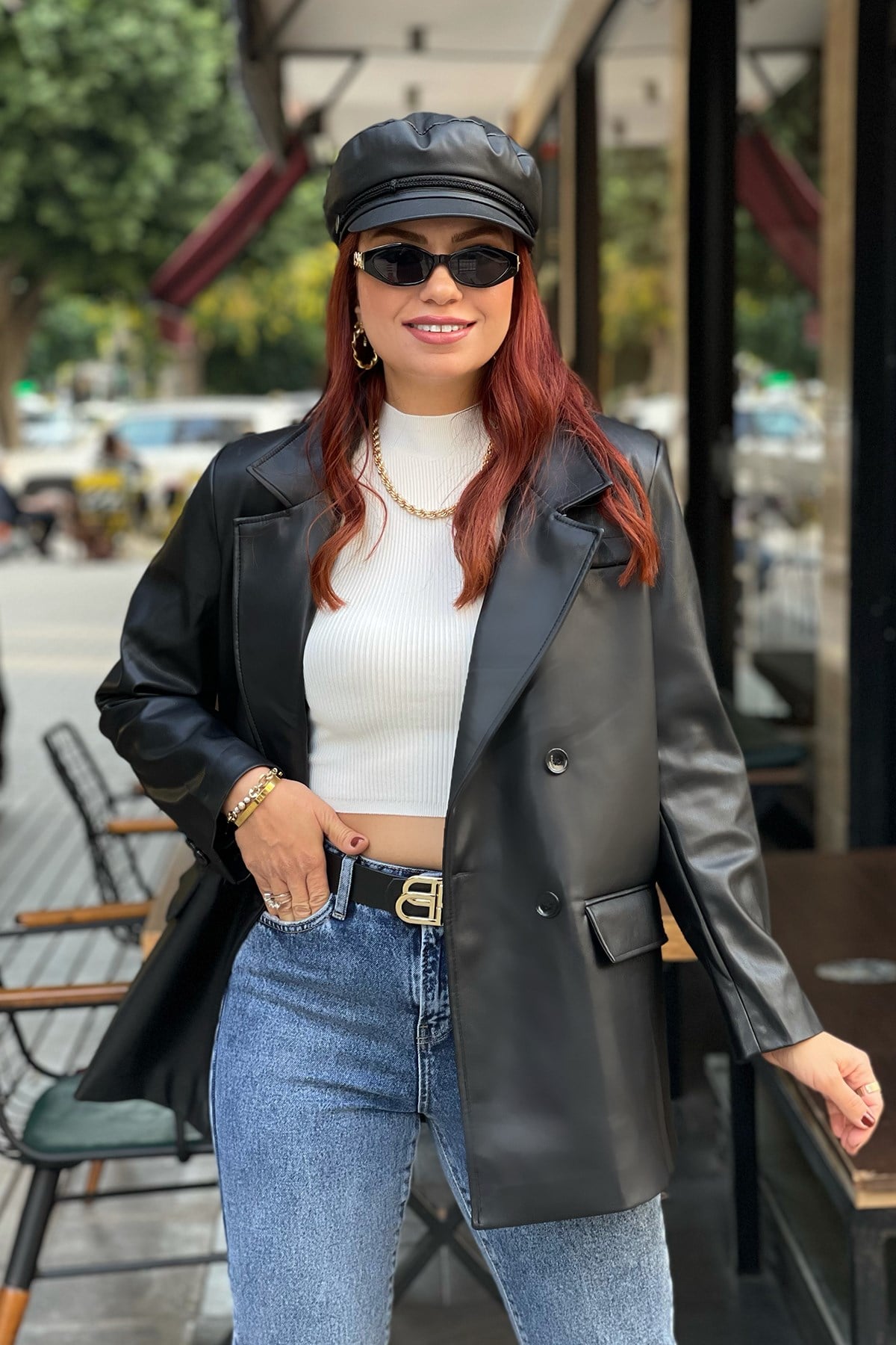 Deri Blazer Ceket