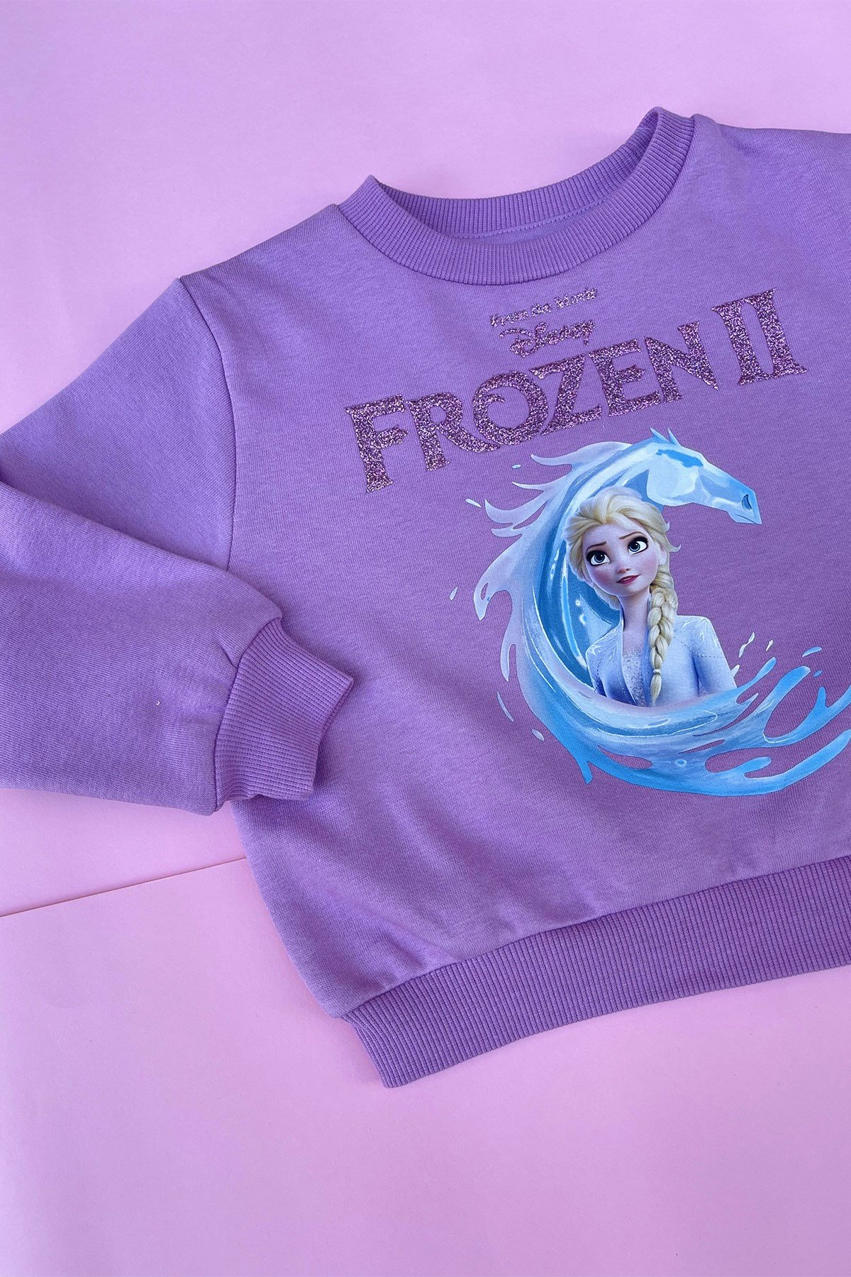 Frozen Baskılı Lila Sweatshirt