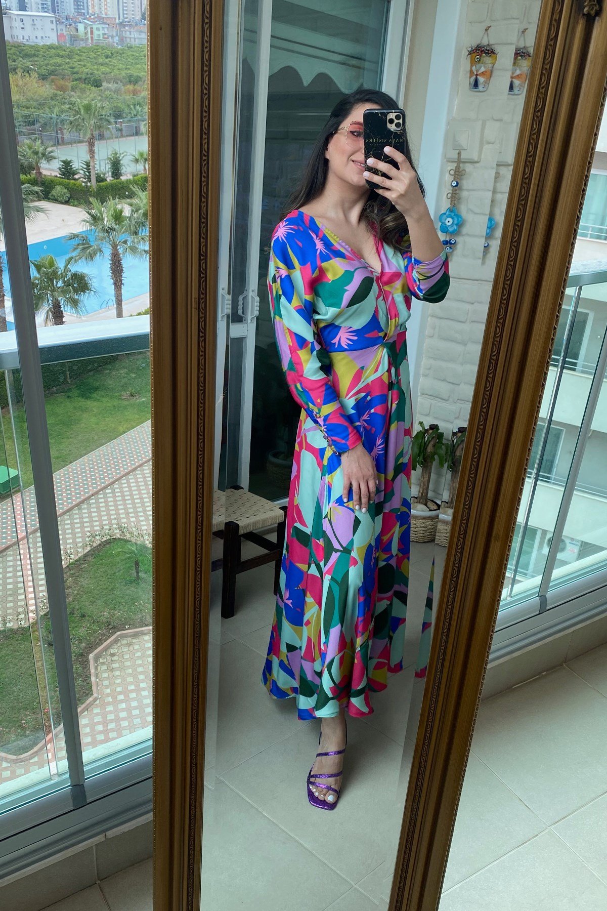 Gökkuşağı Renkli Elbise