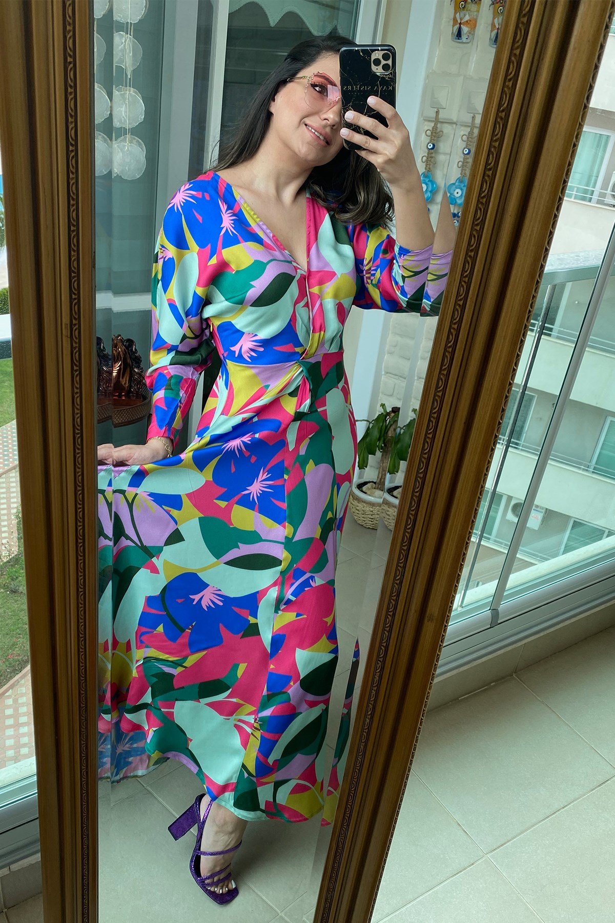 Gökkuşağı Renkli Elbise