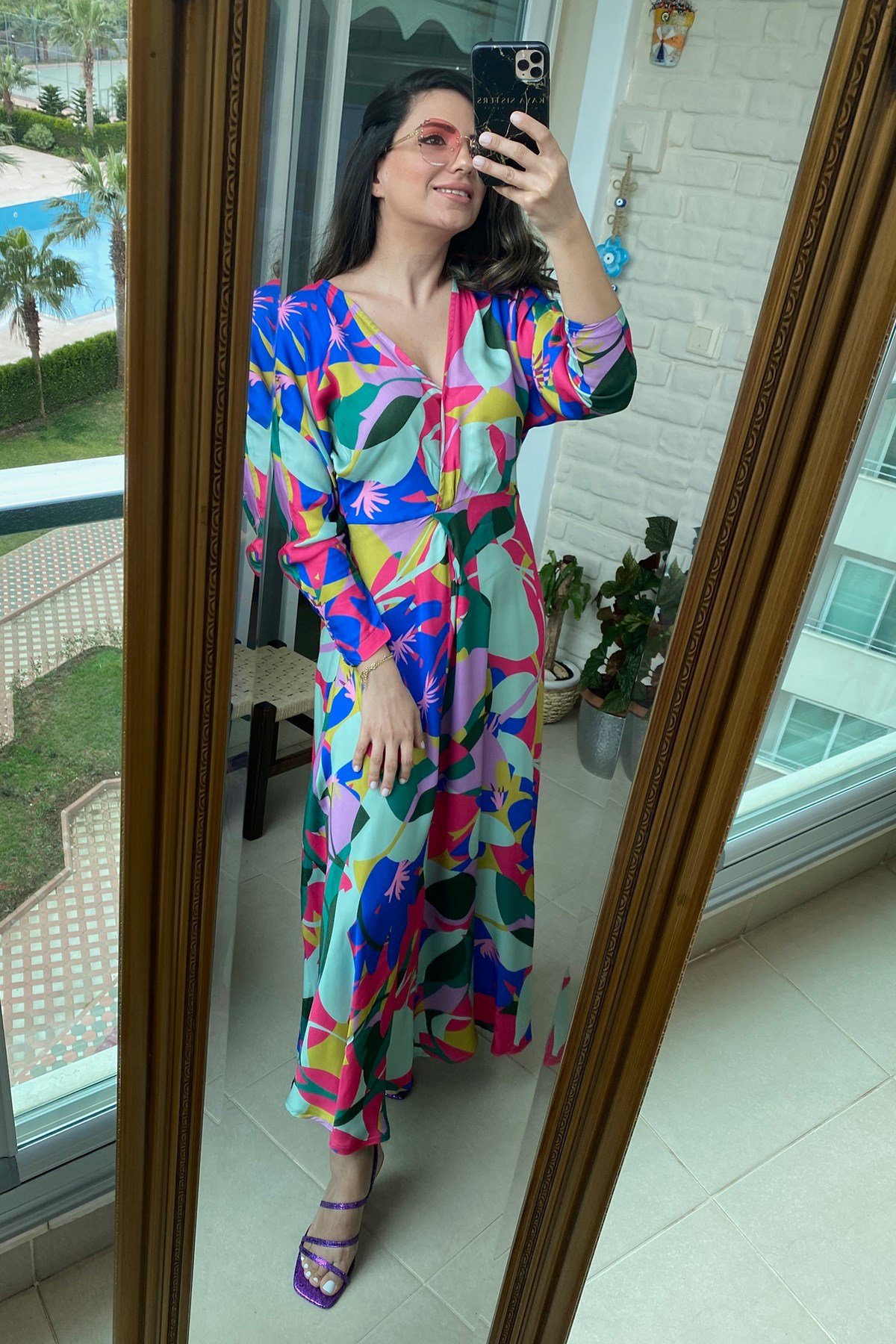 Gökkuşağı Renkli Elbise