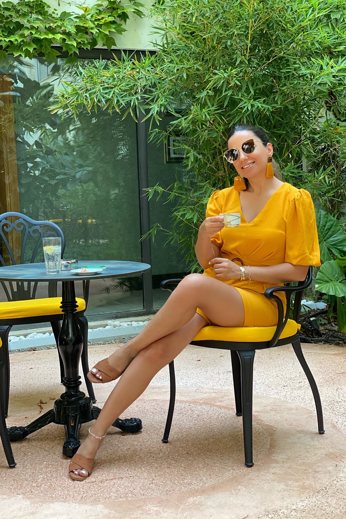 Hardal Kemerli Şort Tulum