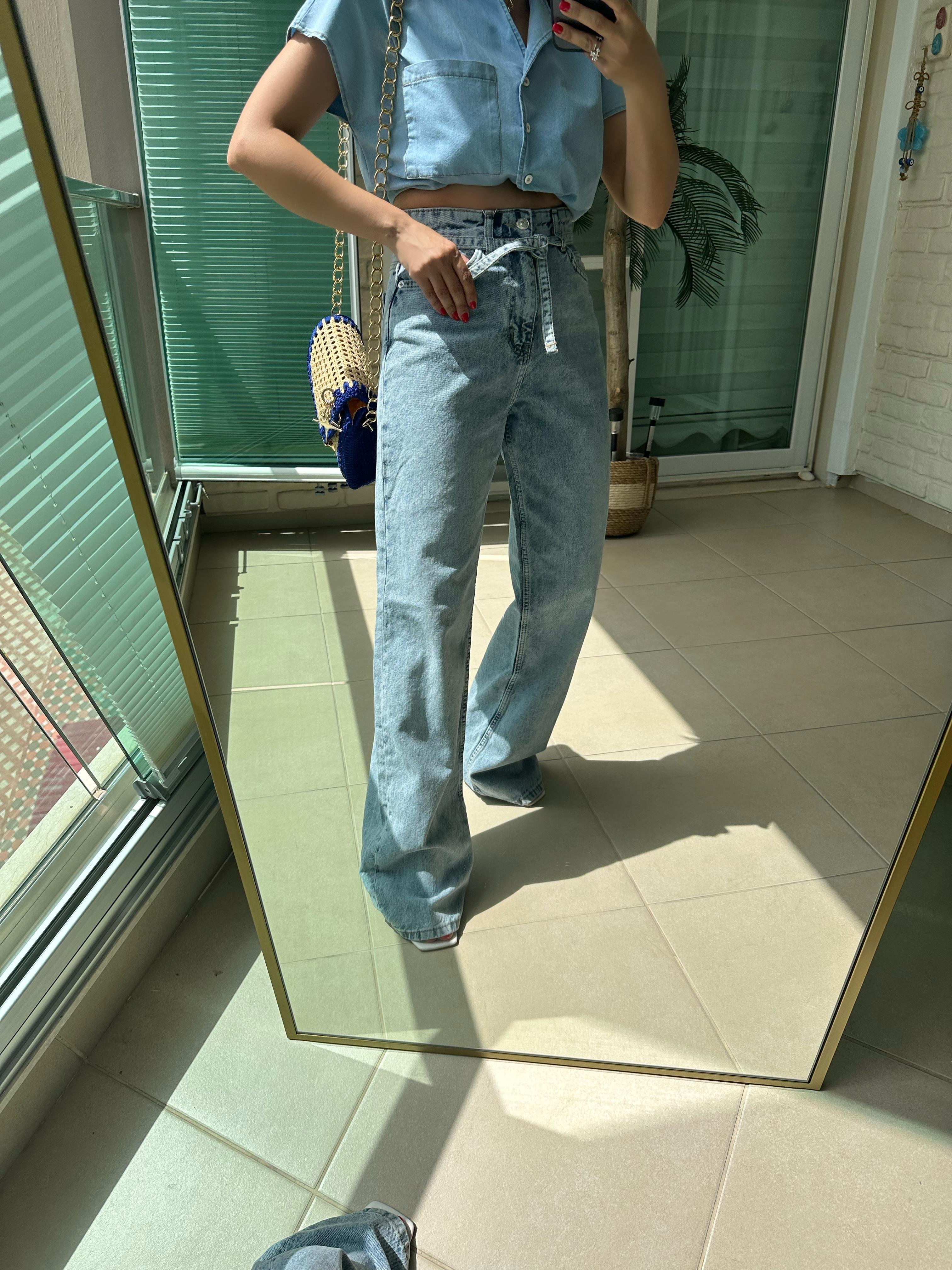 Kemerli Baggy Jean