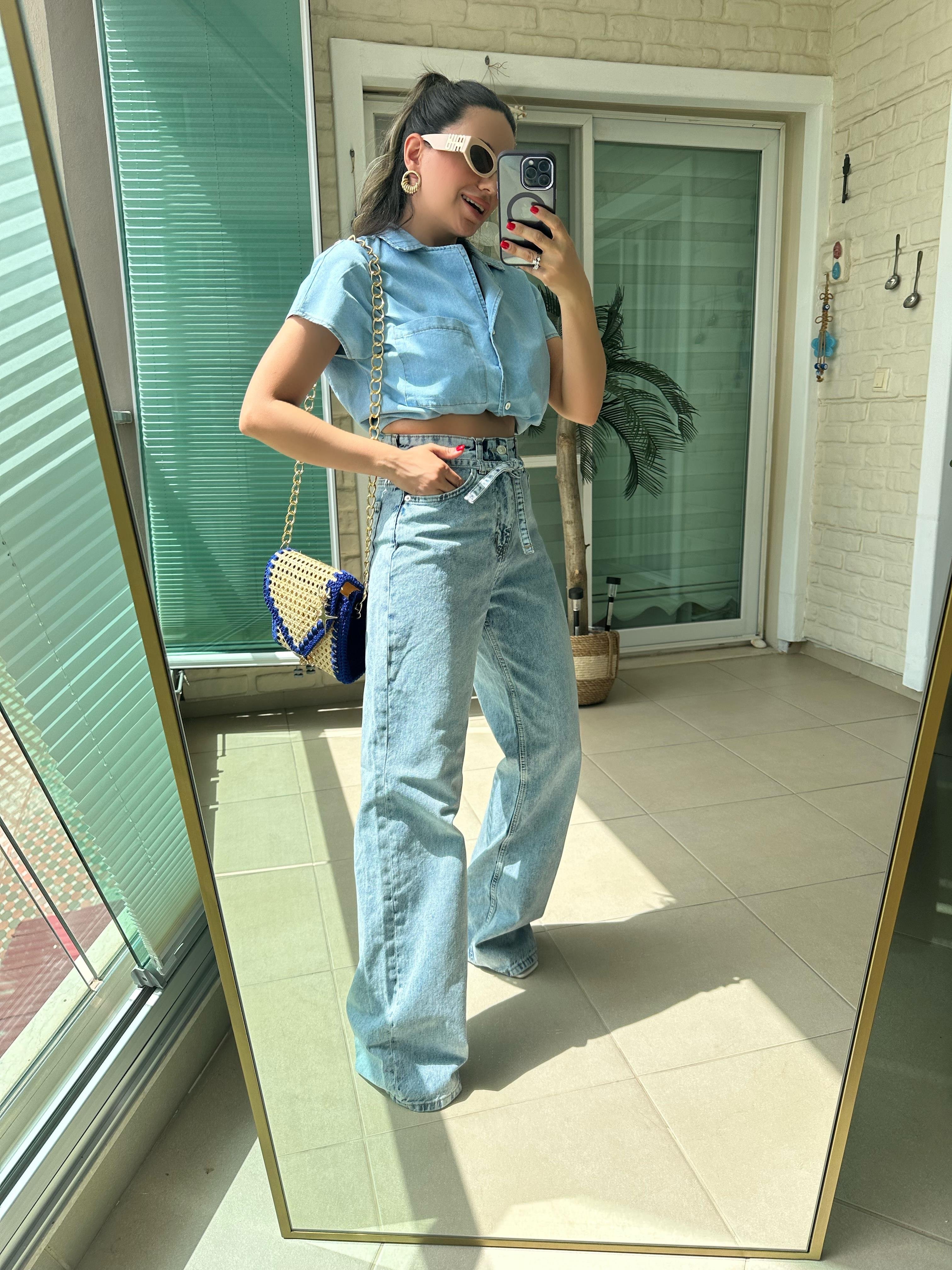 Kemerli Baggy Jean